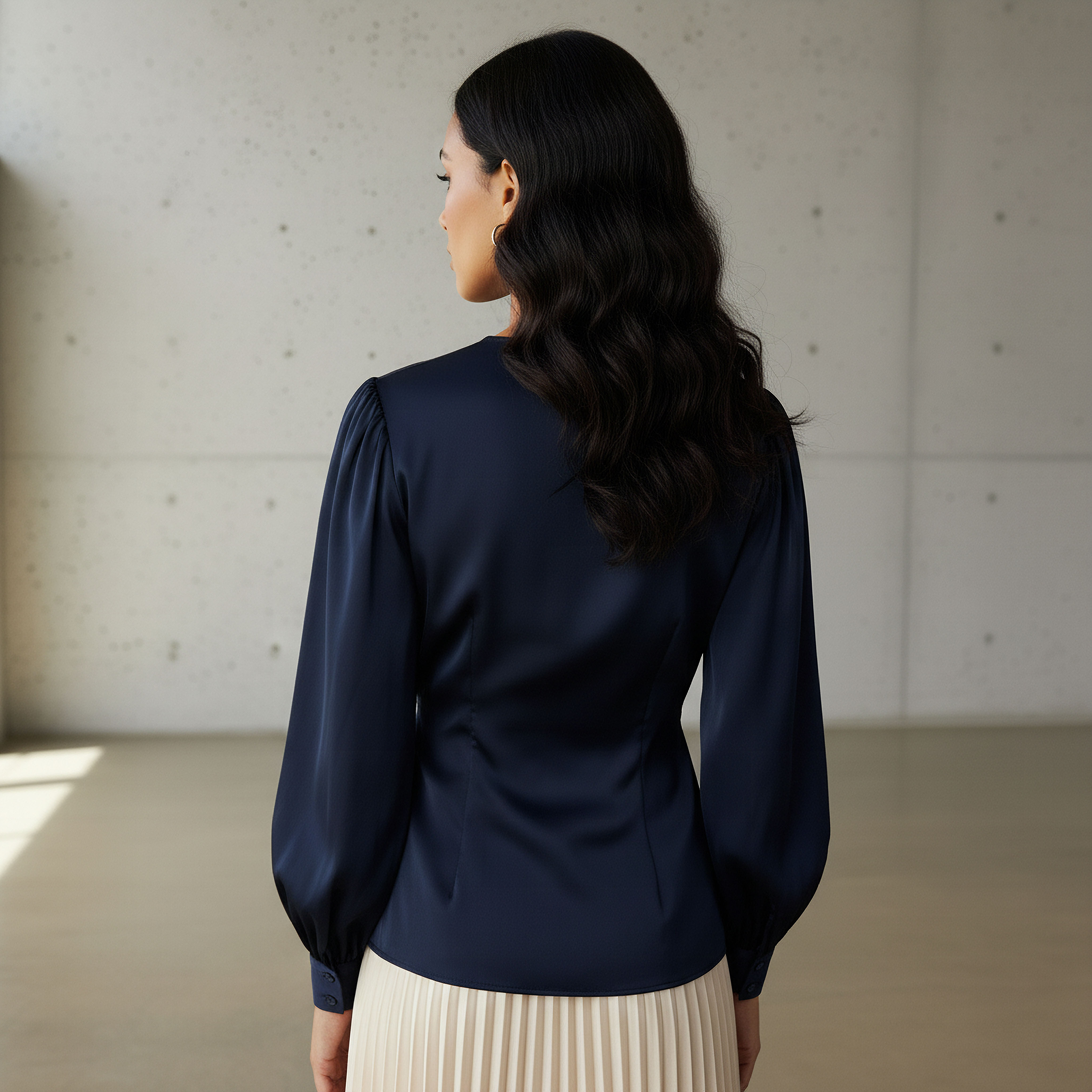 Iconic Relaxed Fit Polyester Wrap Top with Tie-Ups-women-clothing-shirtsandblouses-blouses-image-3