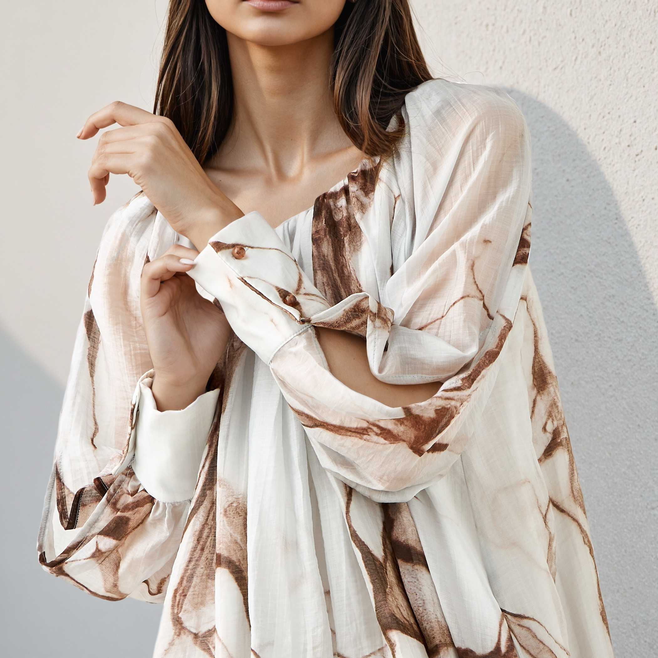 Iconic Marble Print Midi Dress with Pockets-women-clothing-dresses-image-4