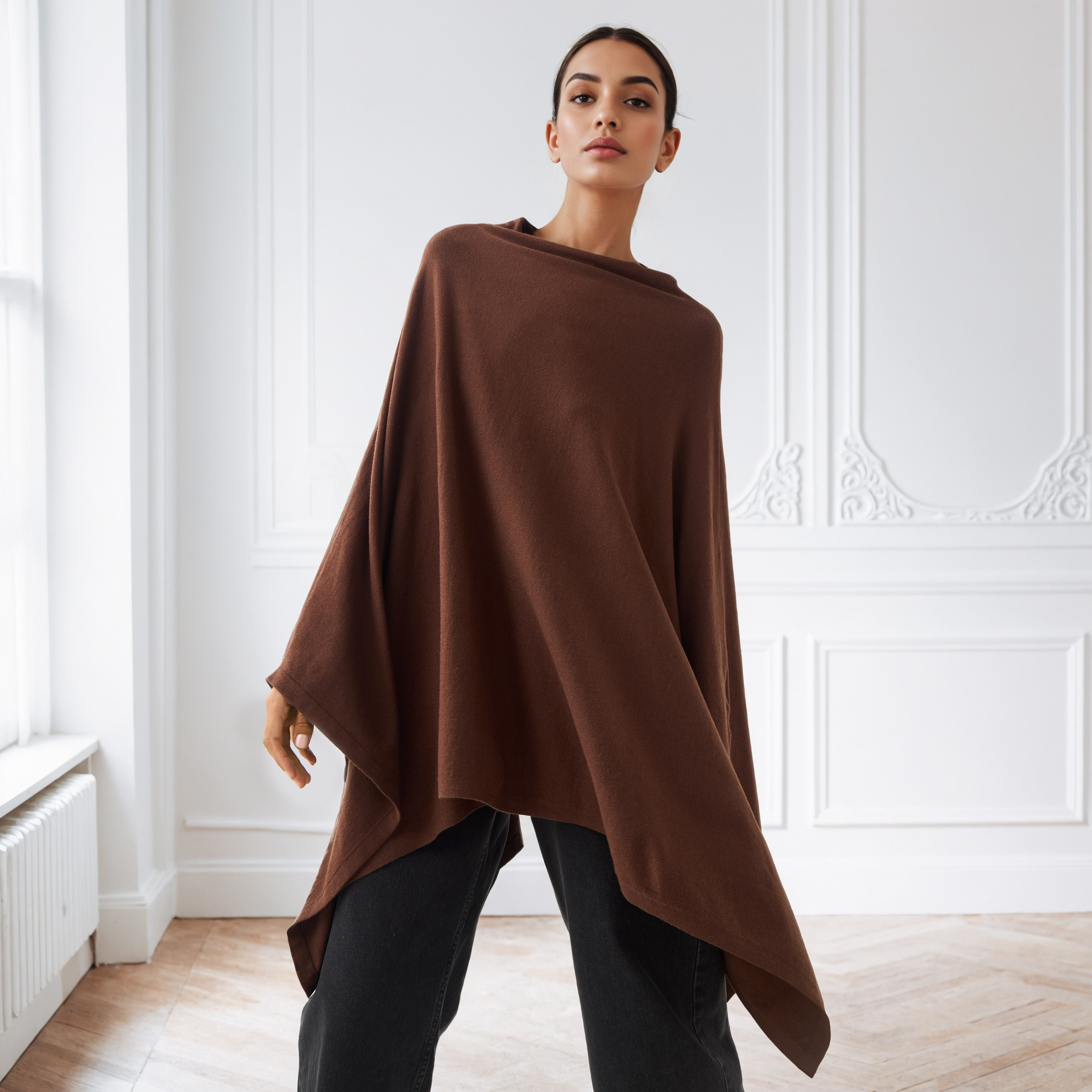 Iconic Cape Top with Long Sleeves-women-winterwear-cardigansandjumpers-cardigans-image-6