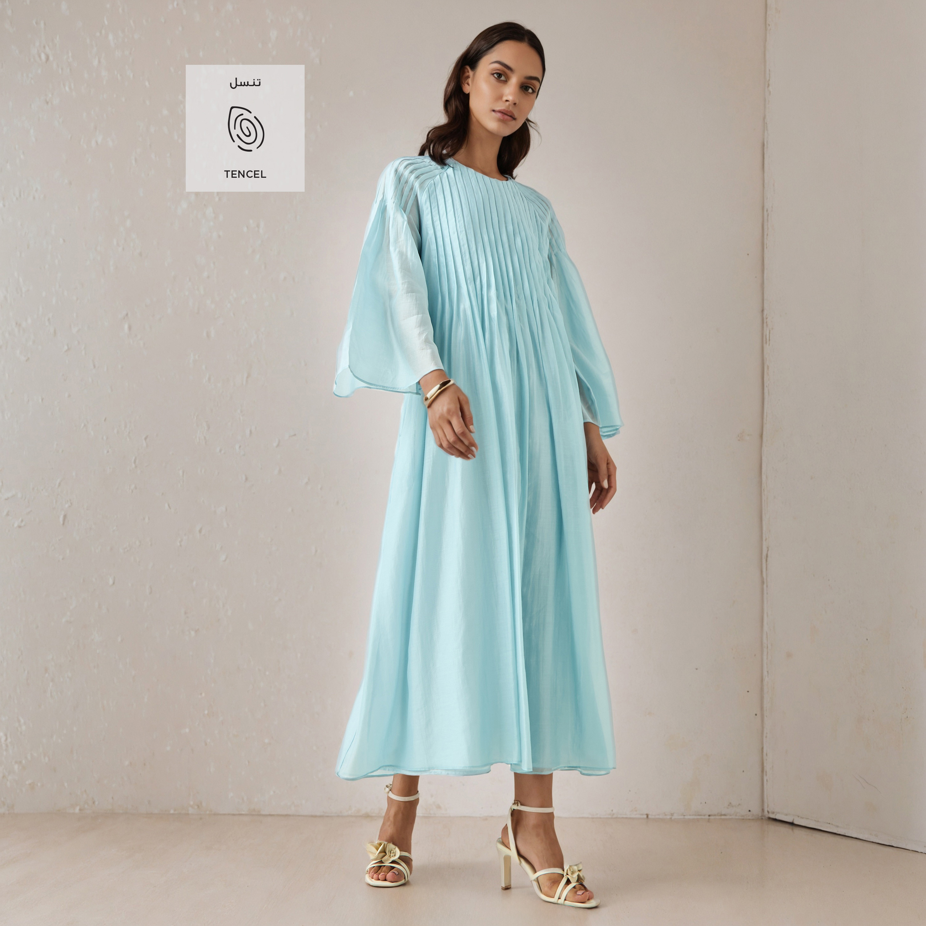 Iconic Pintuck Maxi Dress with Pocket-women-clothing-dresses-image-2