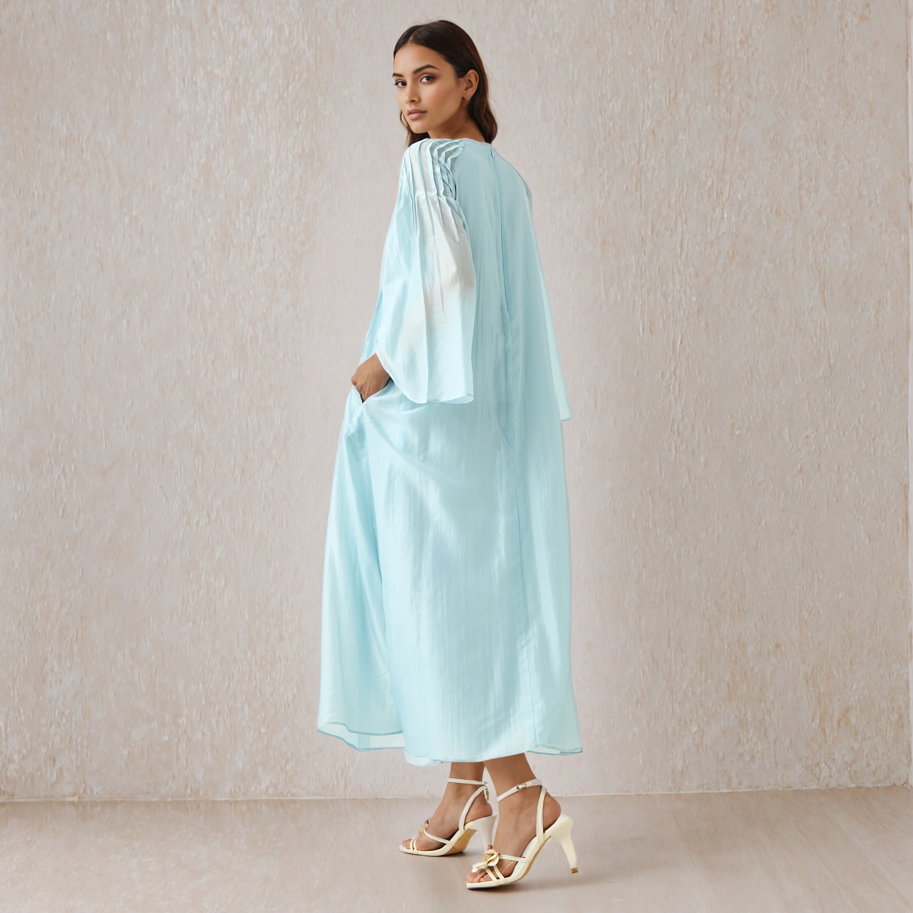 Iconic Pintuck Maxi Dress with Pocket-women-clothing-dresses-image-3