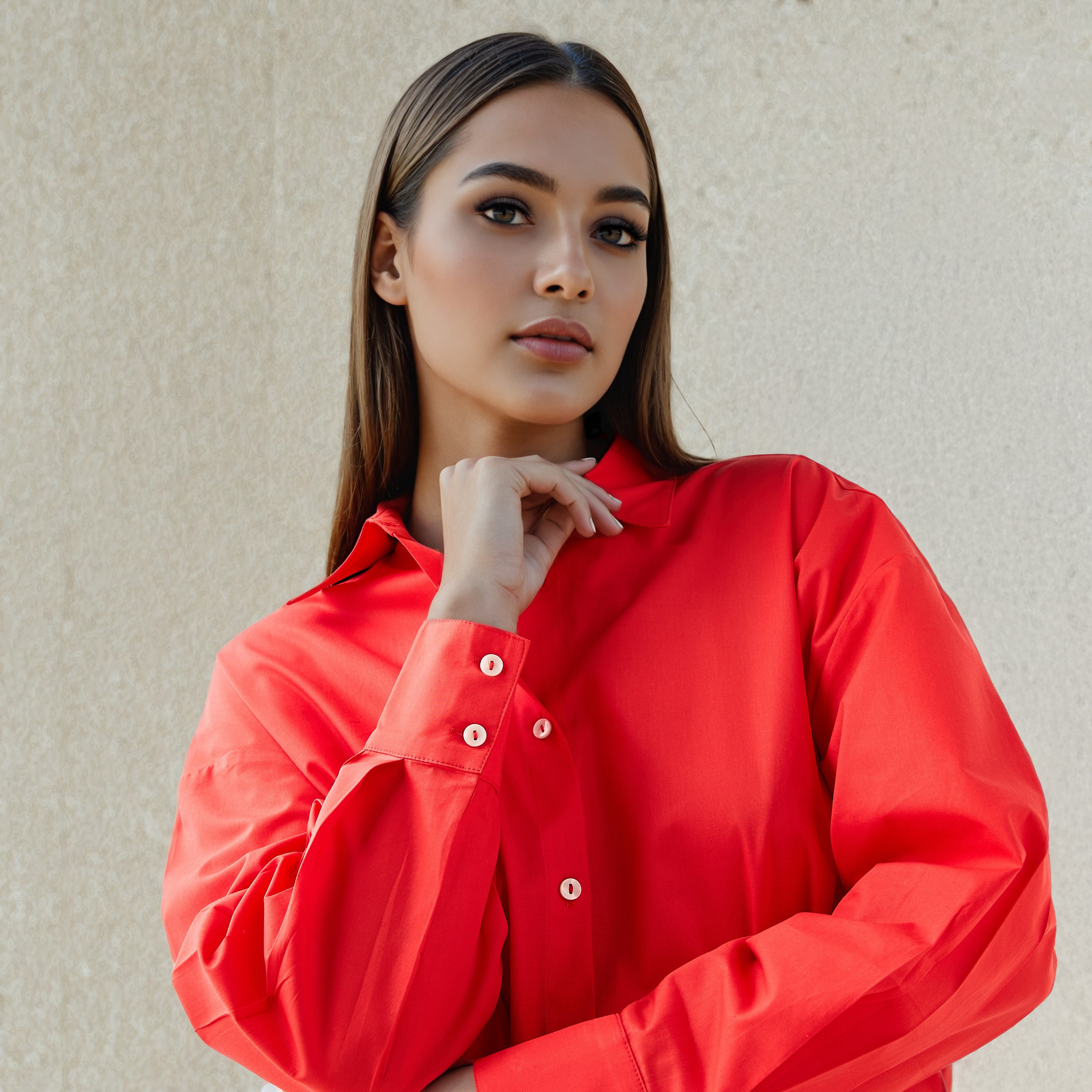 Iconic Cutout Accent Cotton Shirt-women-clothing-shirtsandblouses-shirts-image-6