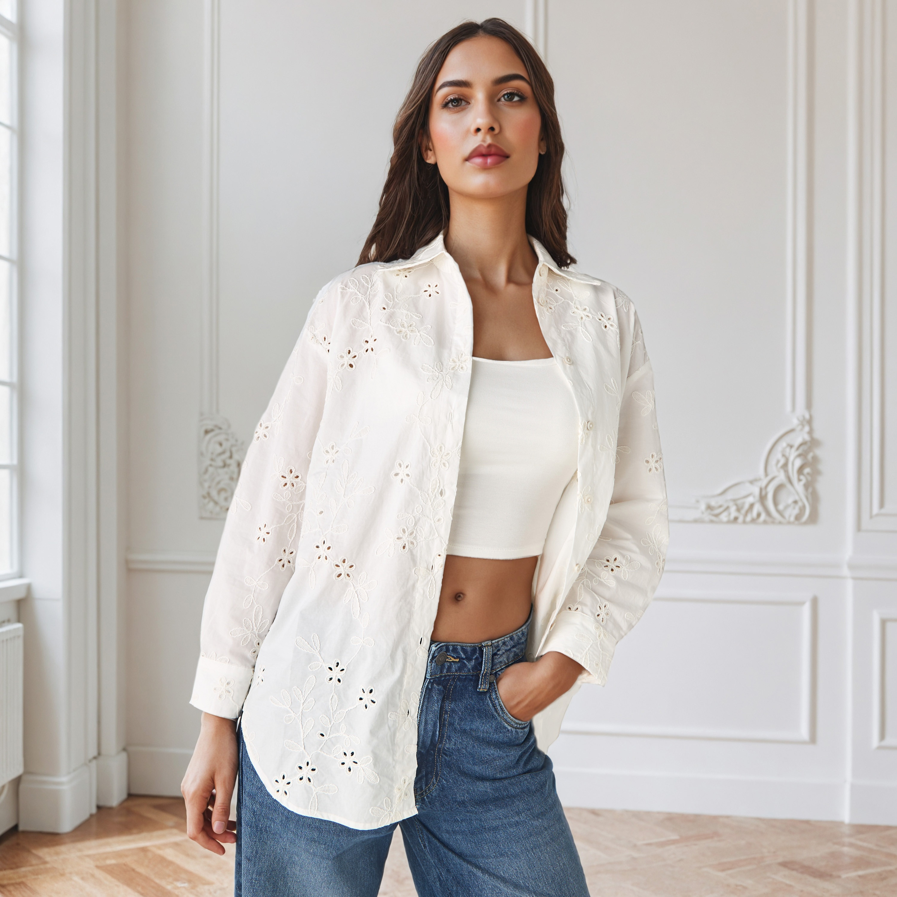 Iconic Oversized Embroidered Cotton Shirt-women-clothing-shirtsandblouses-shirts-image-6