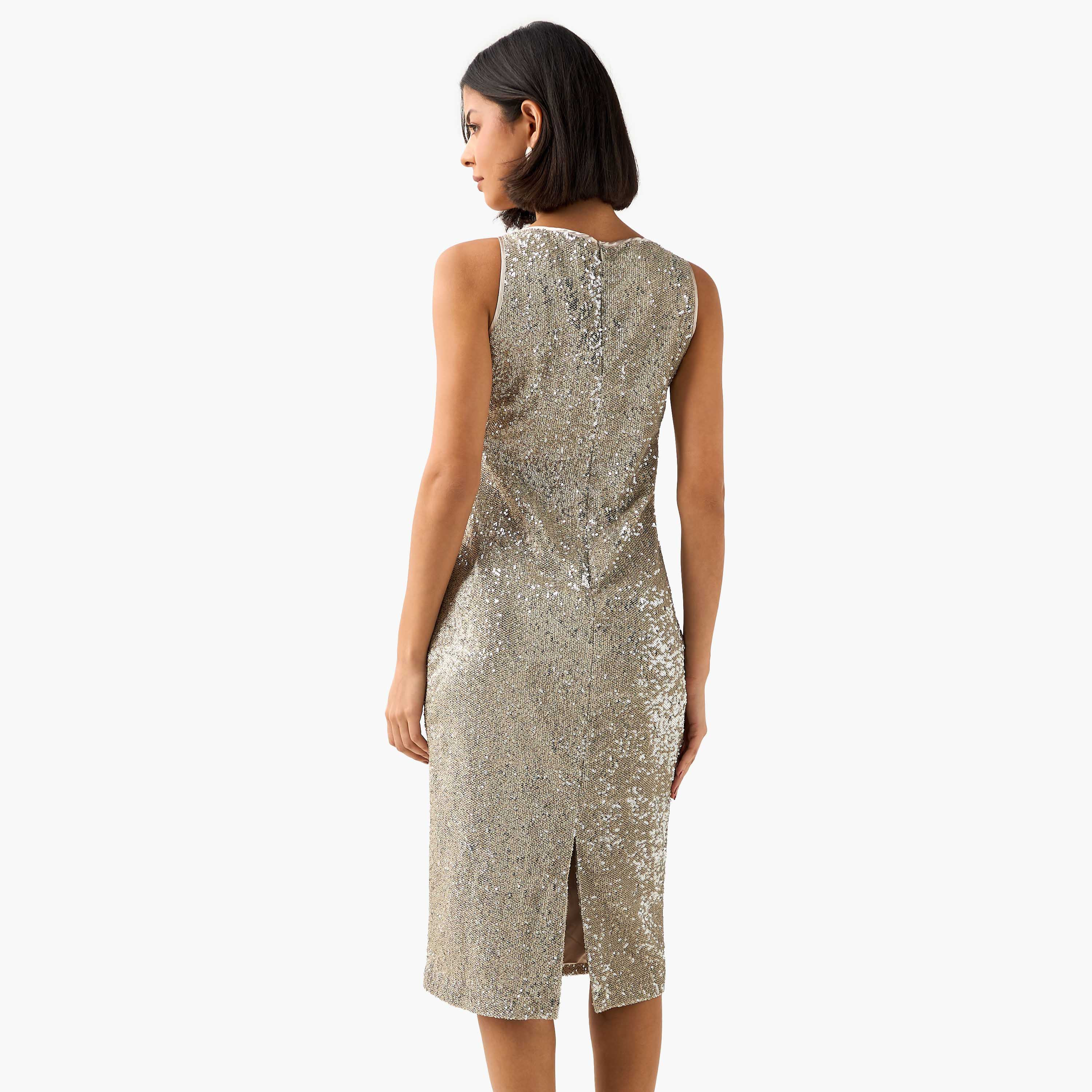 Iconic Bodycon Women Dress with Sequin Embellishments-women-clothing-dresses-image-4