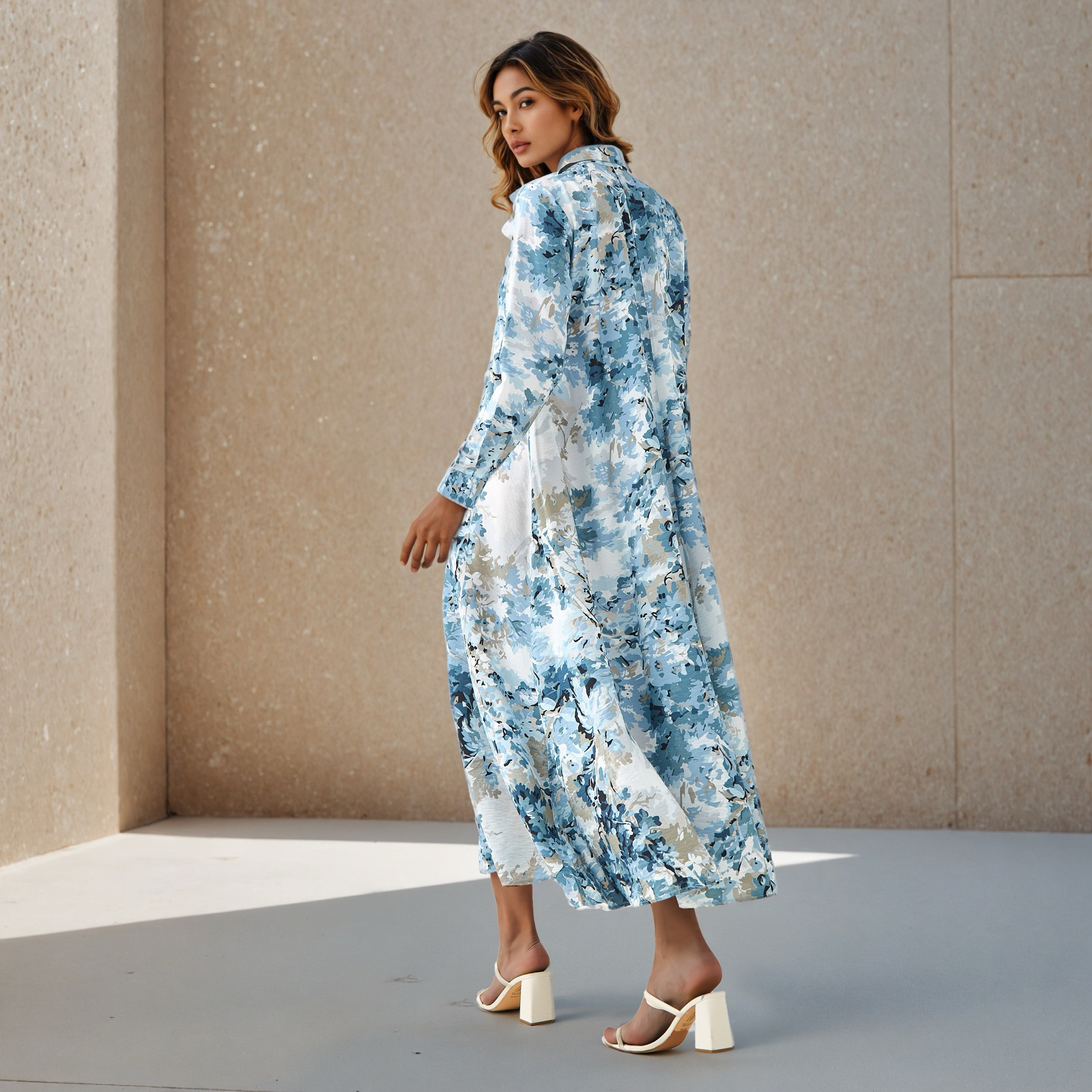 Iconic Floral Print Women Shirt Dress with Collar-women-clothing-dresses-image-3