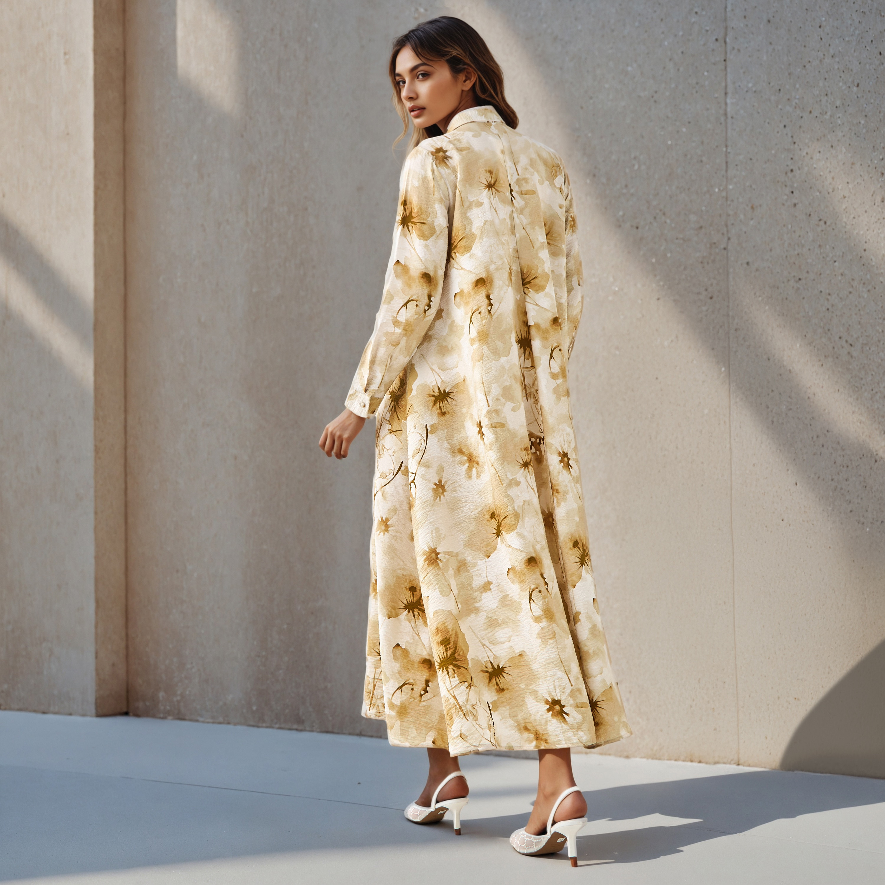 Iconic Floral Print Women Shirt Dress with Collar-women-clothing-dresses-image-3