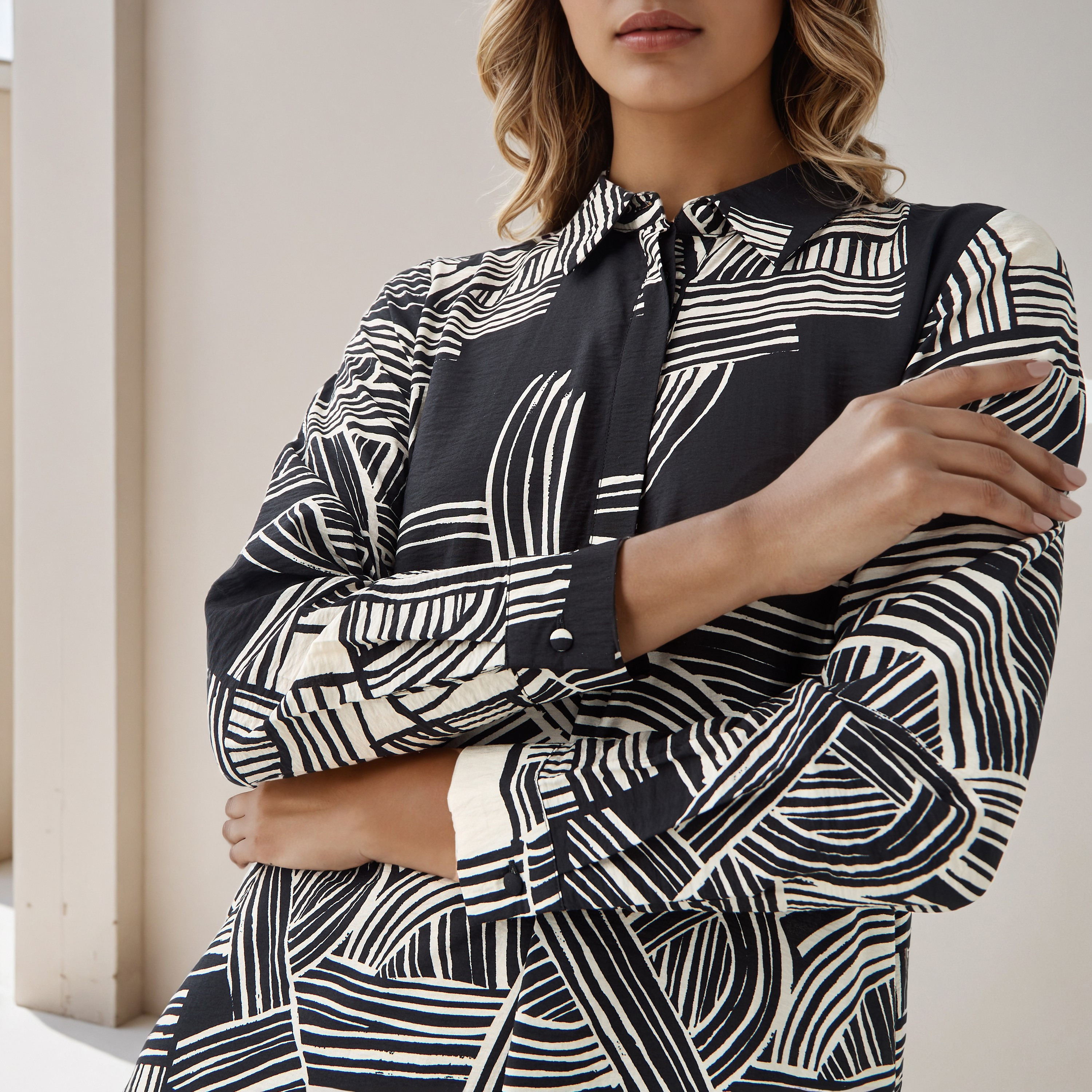 Iconic Printed Shirt Women Dress with Collar-women-clothing-dresses-image-4