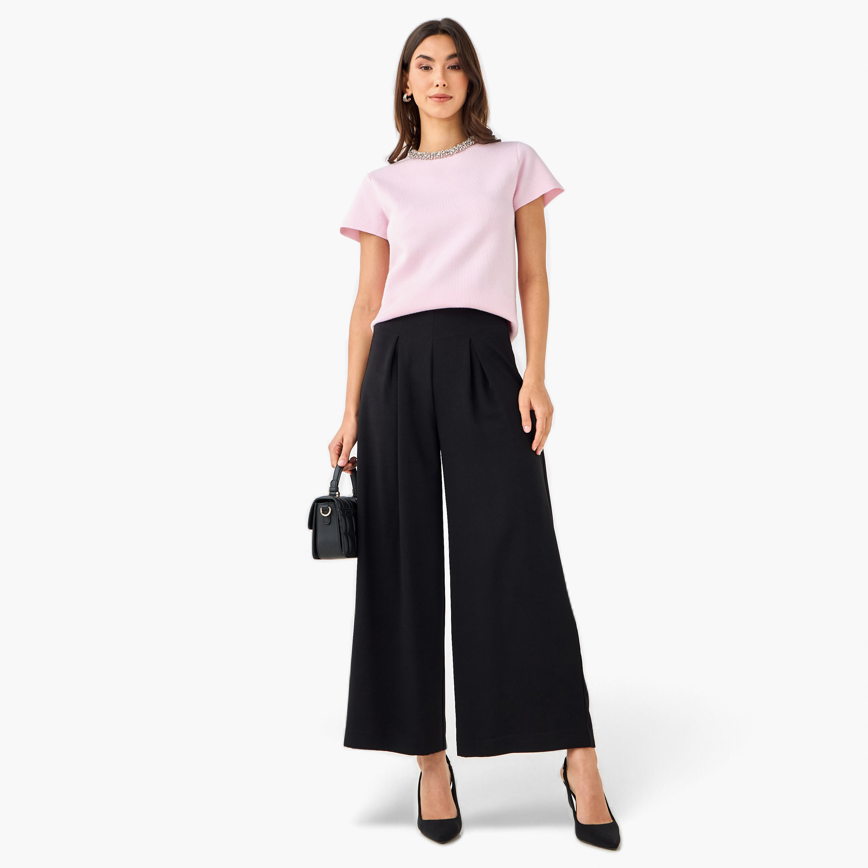 Iconic Regular Fit Top with Embellishment-women-clothing-tshirts-image-2