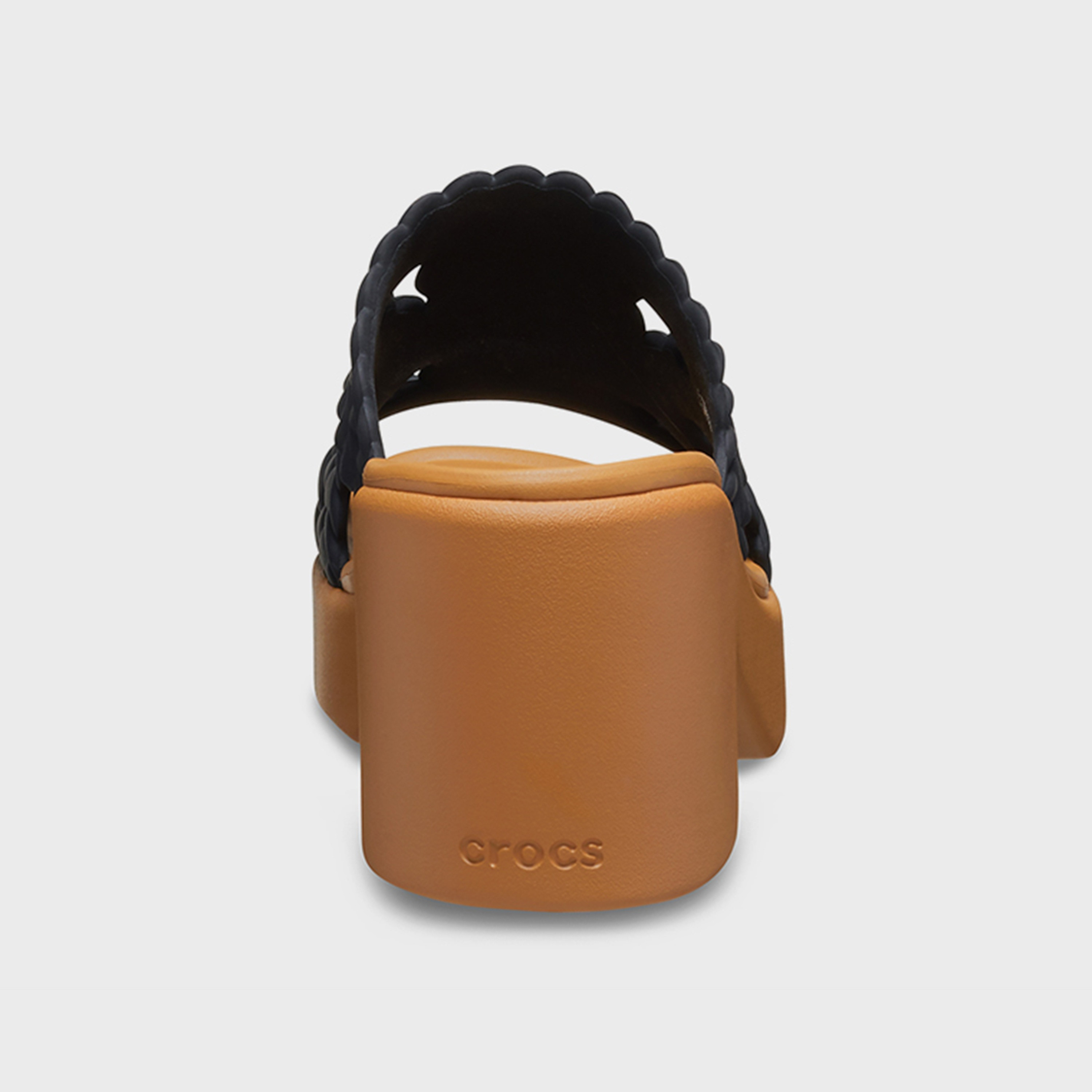 Crocs Women's Slip On Brooklyn Woven Slide Block Heels | 209979-001-women-shoes-heels-image-4