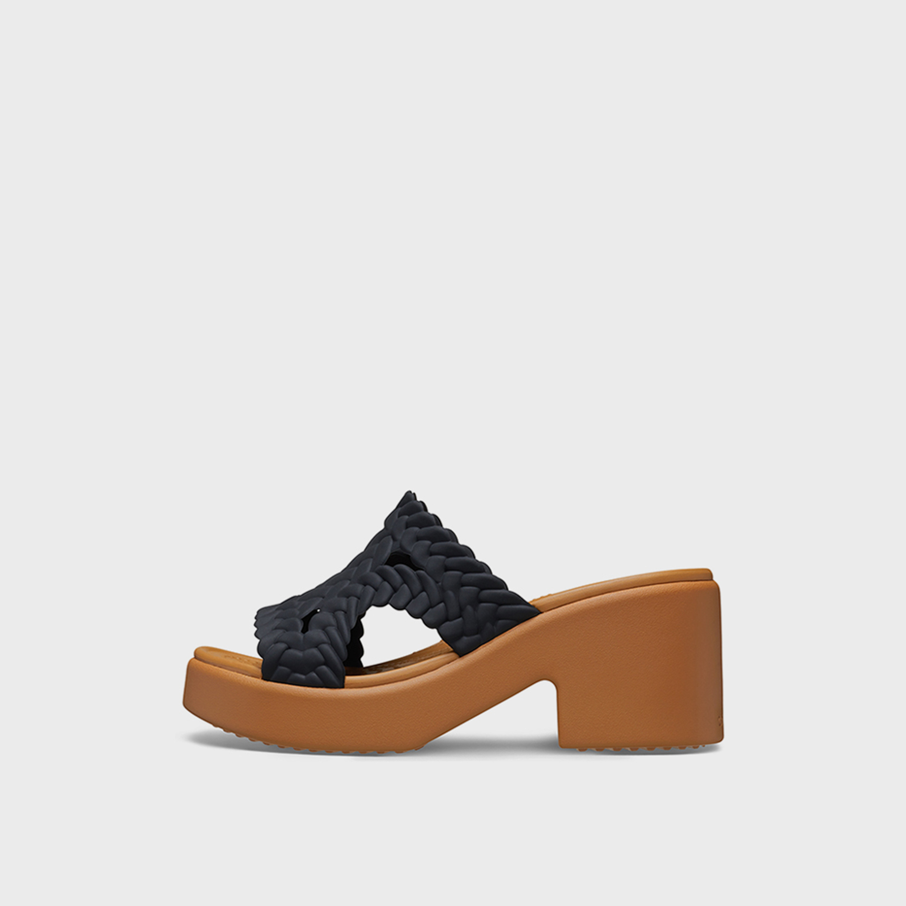 Crocs Women's Slip On Brooklyn Woven Slide Block Heels | 209979-001-women-shoes-heels-image-6