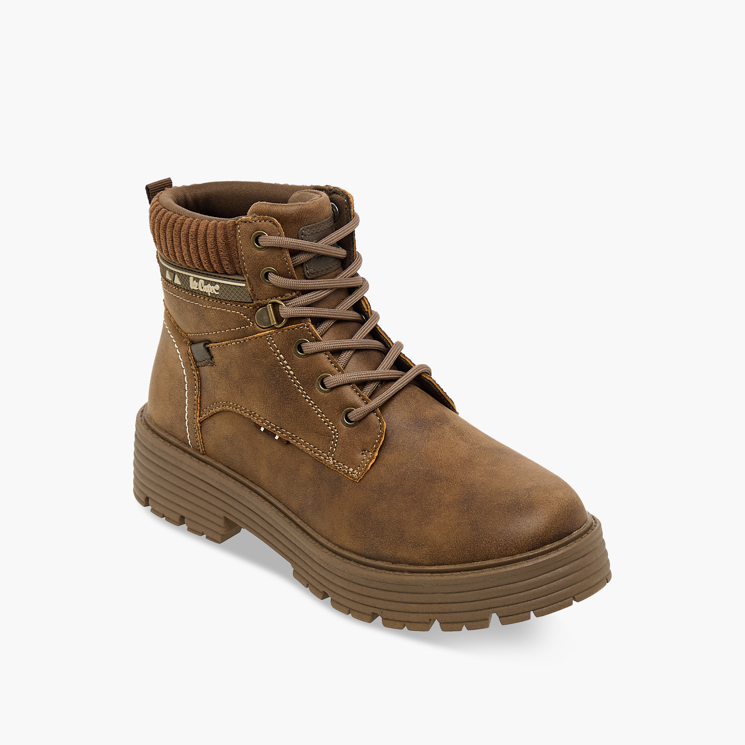 Lee Cooper Women Panelled Lace-Up Ankle Boots-women-shoes-boots-image-2