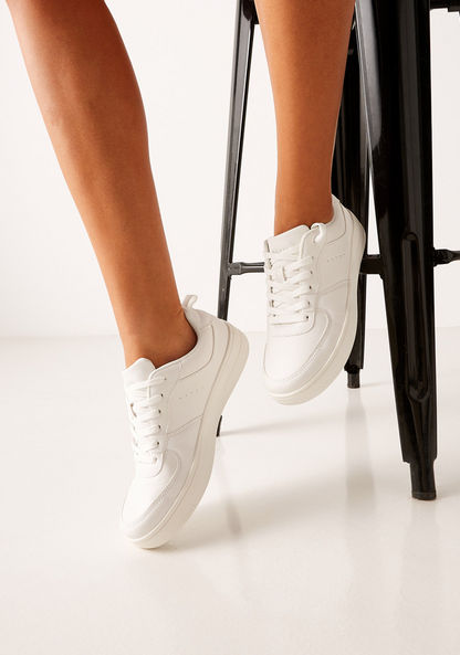 #tag18. Solid Sneakers with Lace-Up Closure