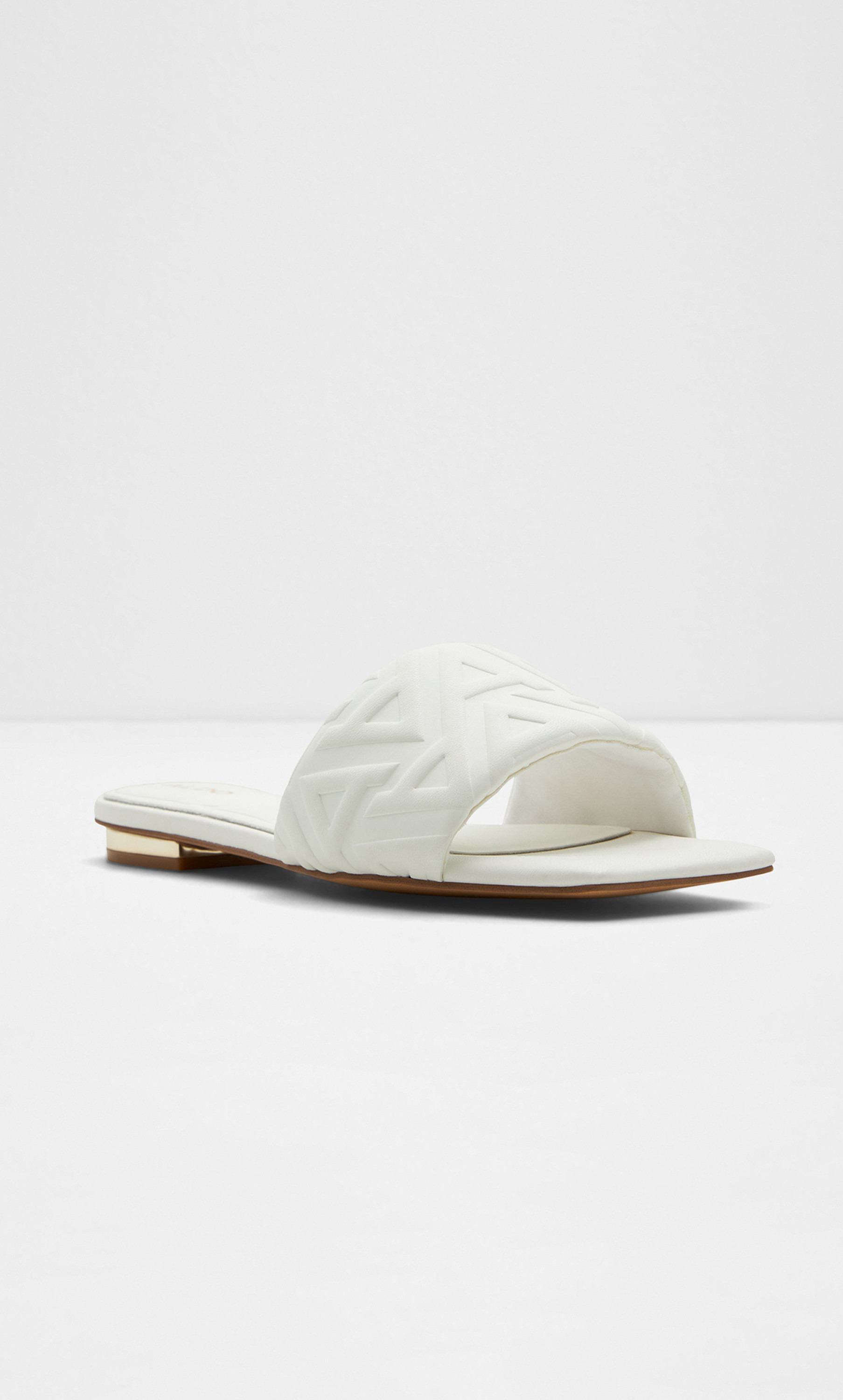 Aldo white hot sale slides