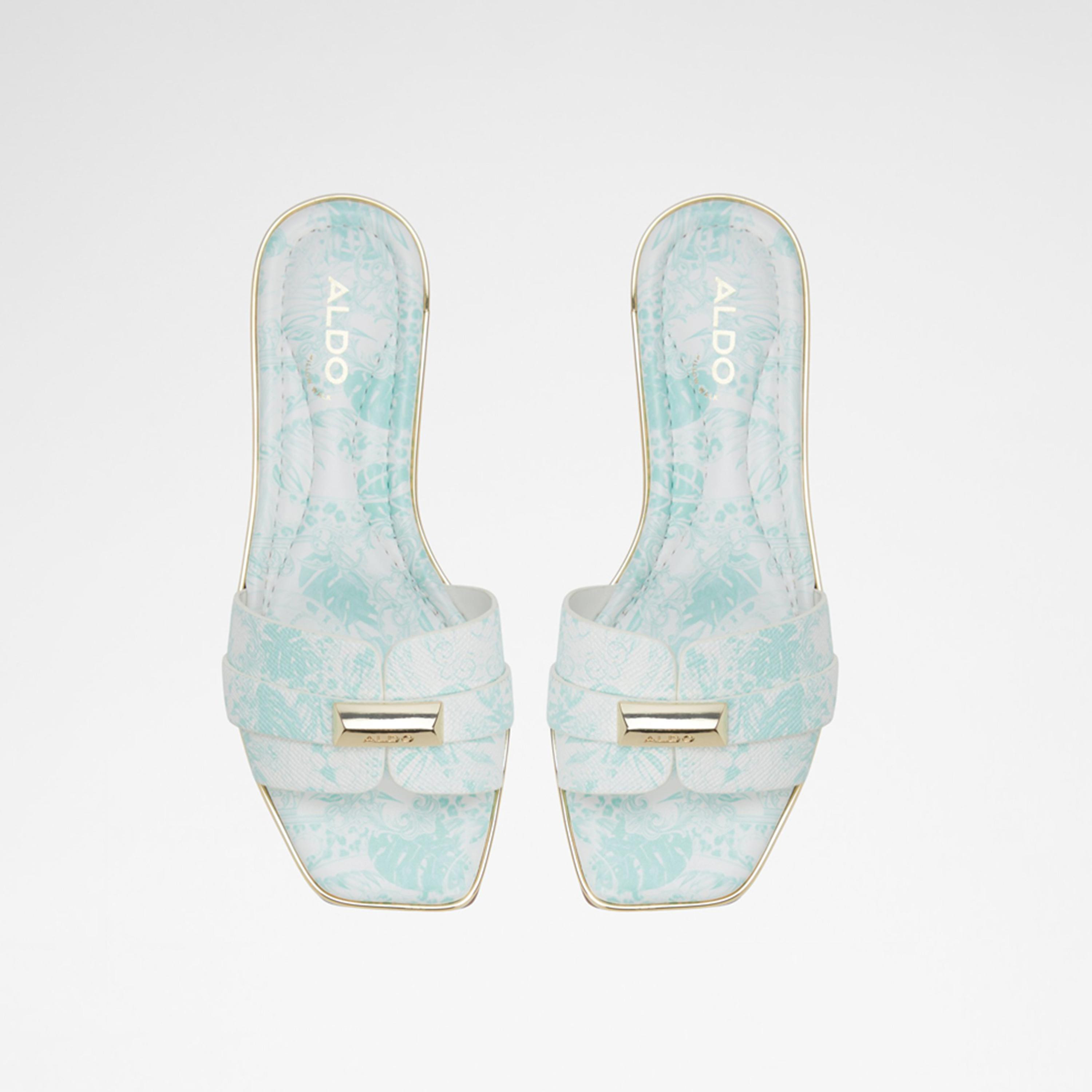 Aldo Darine Women's Snake Skin Open Square Toe Flat Sandals-women-shoes-sandals-flats-image-4