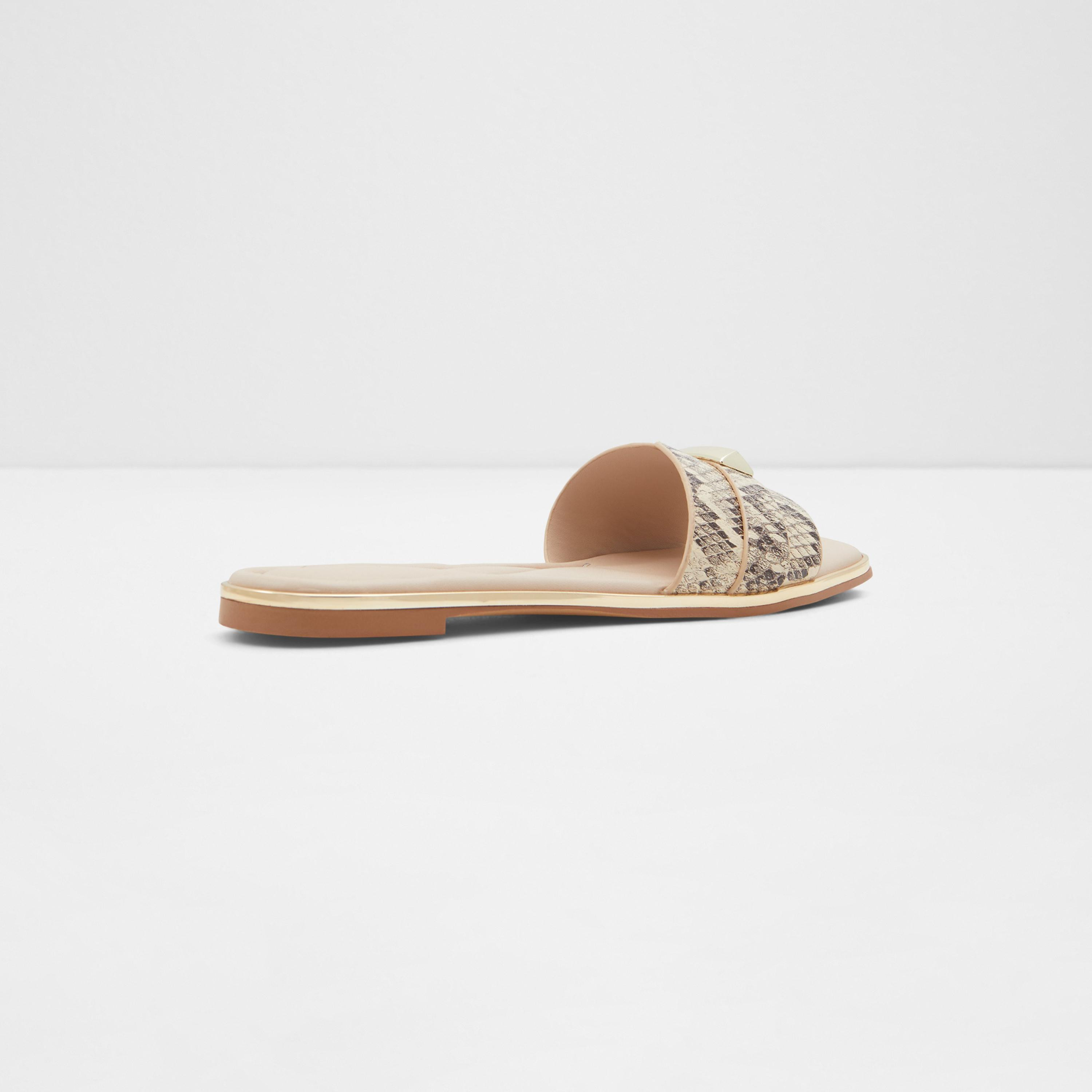 صنادل ألدو دارين النسائية ذات مسطح مربع والمفتوح عند أصابع القدم مع جلد الثعبان-women-shoes-sandals-flats-image-4
