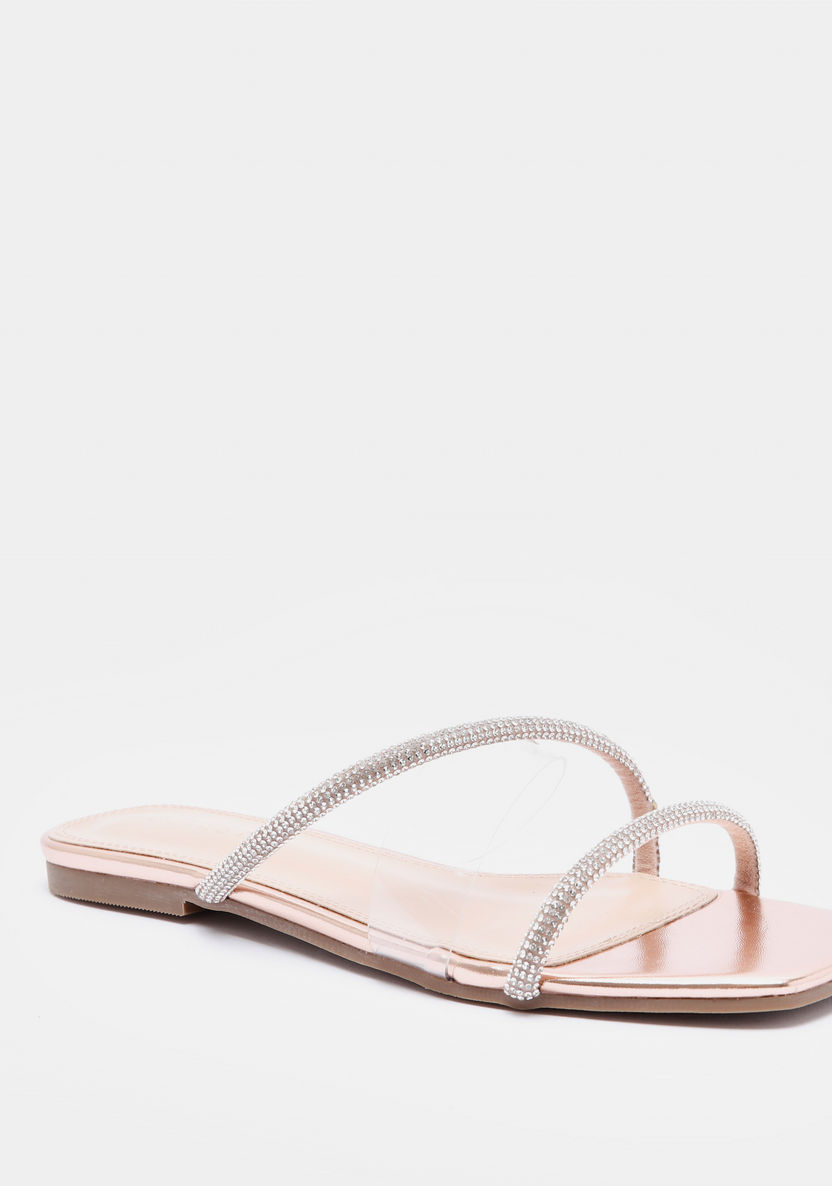Celeste Women's Embellished Slip-On Strap Sandals-Women%27s Flat Sandals-image-1