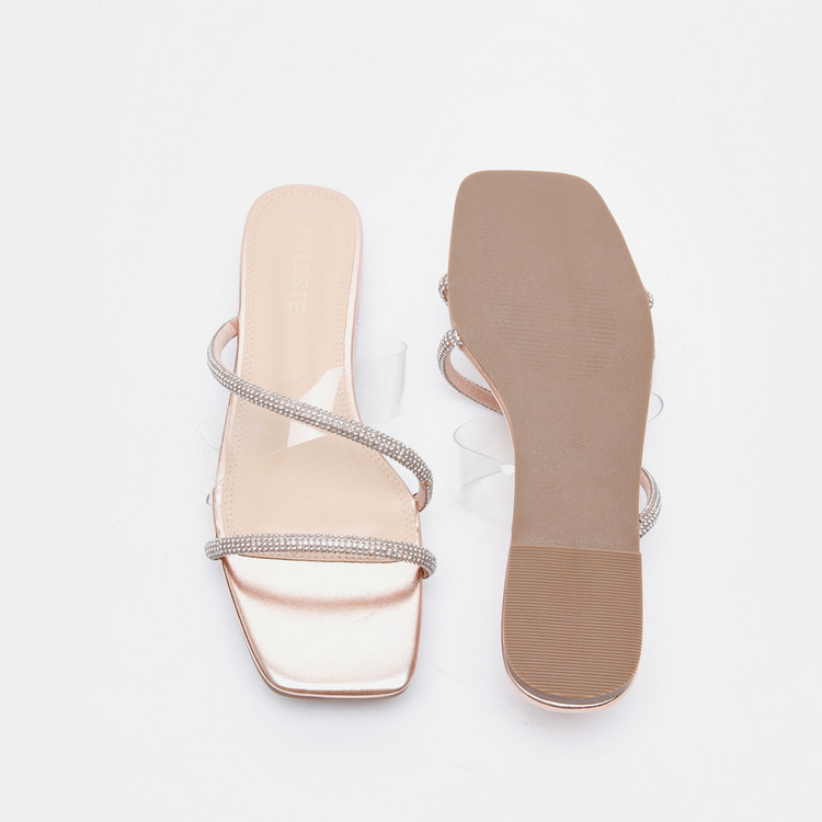 Celeste Women's Embellished Slip-On Strap Sandals