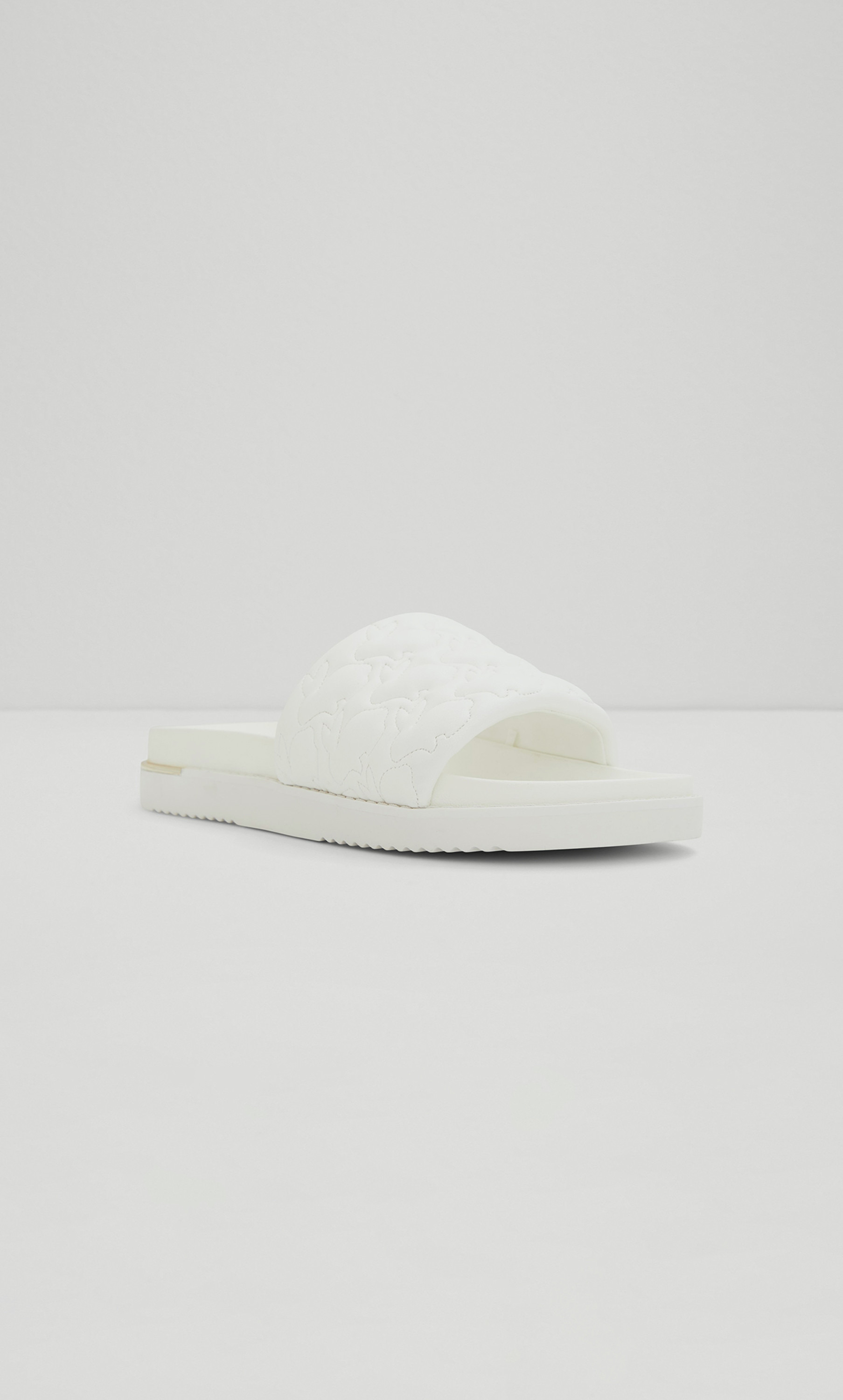 White slide deals sandals