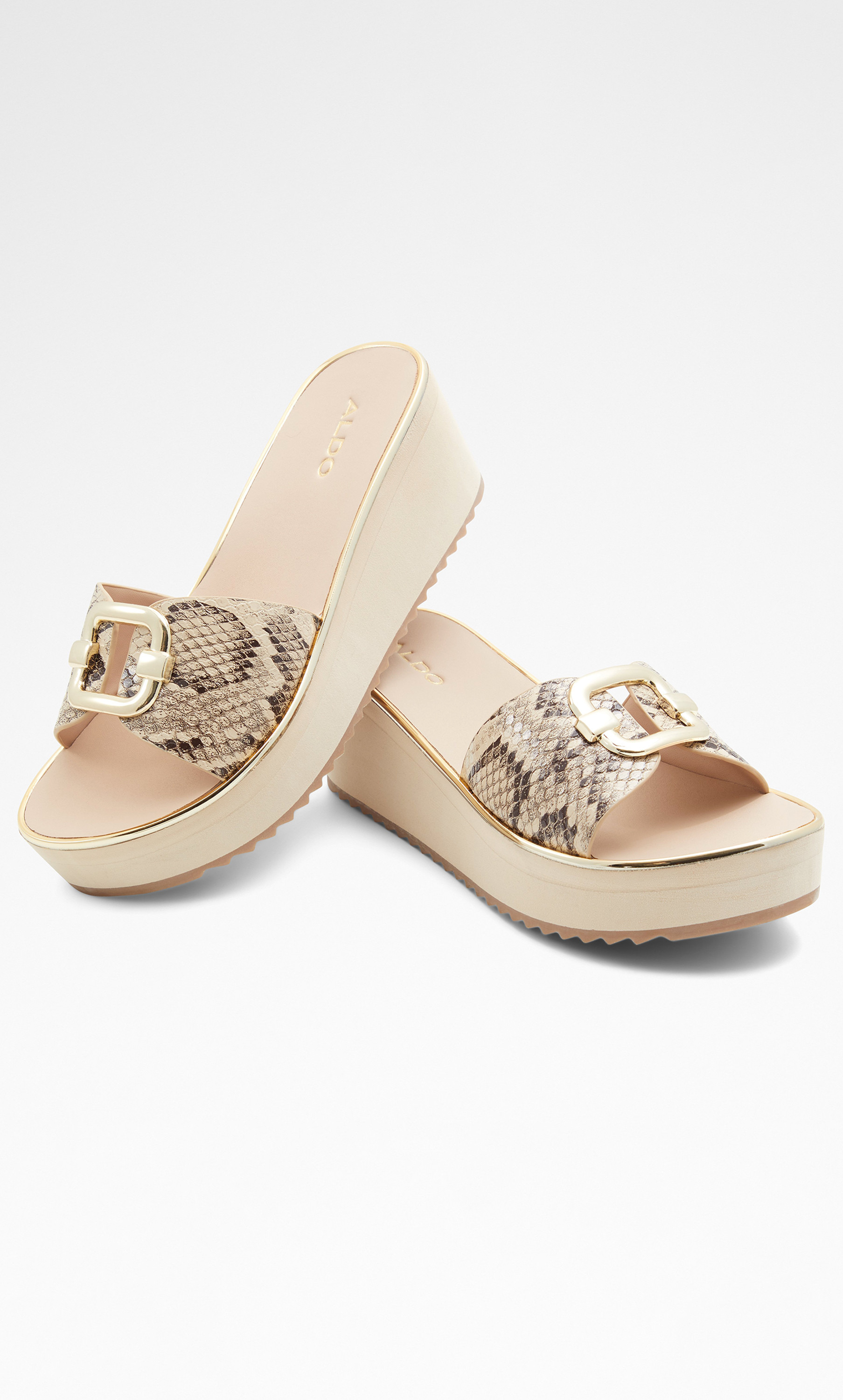 حذاء ويدج نسائي مزين بجلد الأفعى باللون البيج ومفتوح من الأمام من ألدو أونيلان-women-shoes-heels-image-1