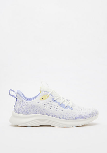Kappa Textured Walking Shoes with Lace-Up Closure and Mesh Detail-Women%27s Sports Shoes-image-0