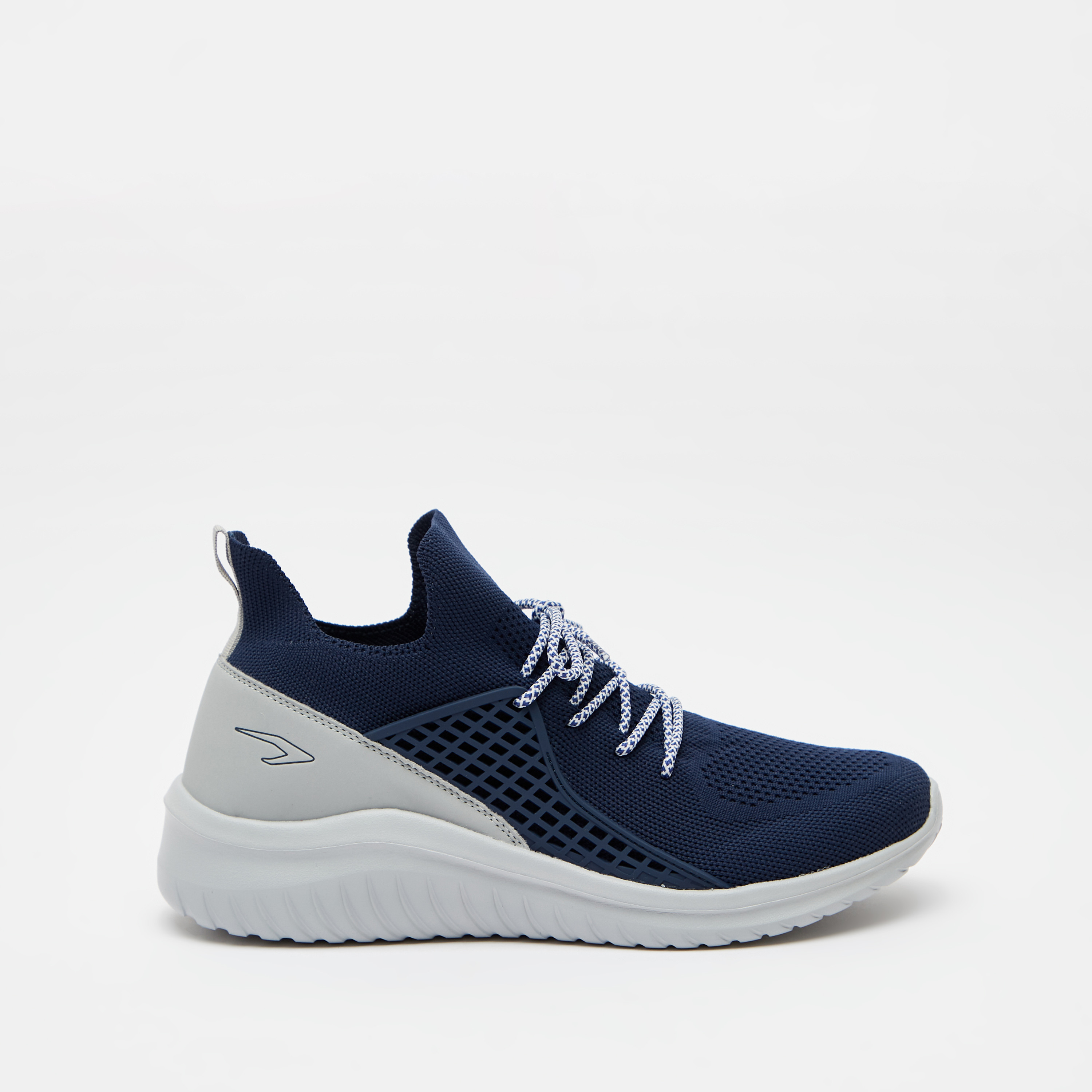 Shop Dash Textured Running Shoes with Lace Up Closure Online Splash Bahrain