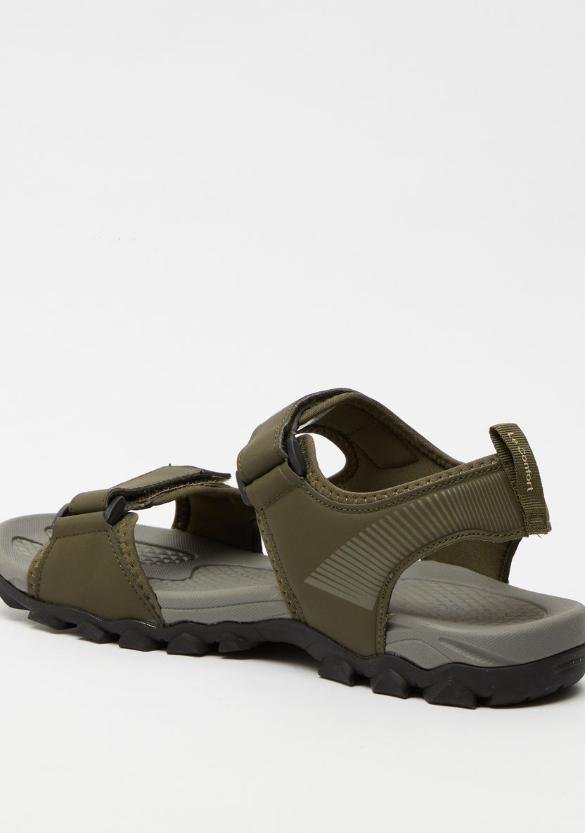 Le Confort Textured Floaters with Hook and Loop Closure-Men%27s Sandals-image-2