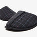 Cozy Checked Slip-On Bedroom Slide Slippers-Men%27s Bedrooms Slippers-thumbnail-3