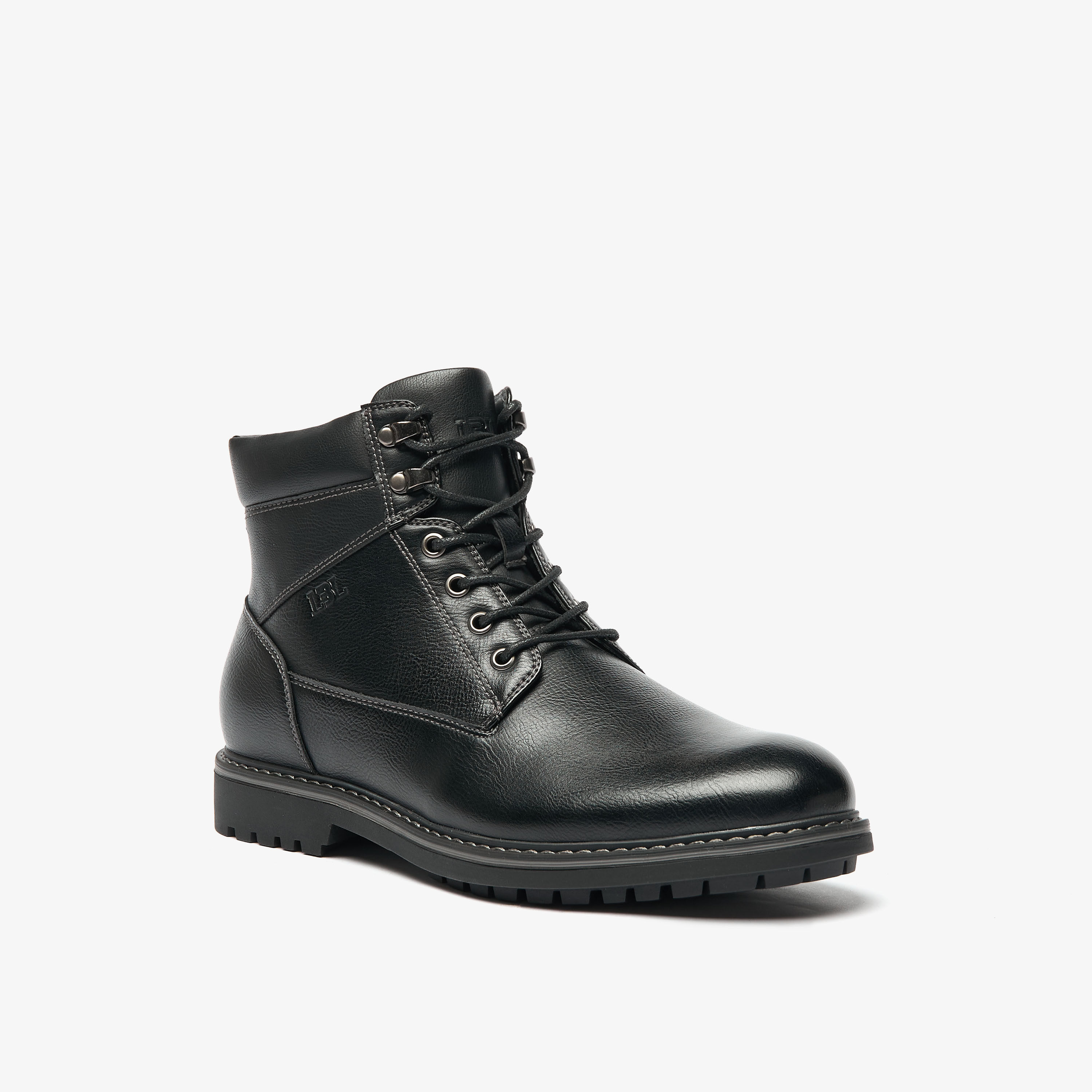 LBL By Shoexpress Textured Chukka Boots with Zip Closure-men-shoes-boots-image-1