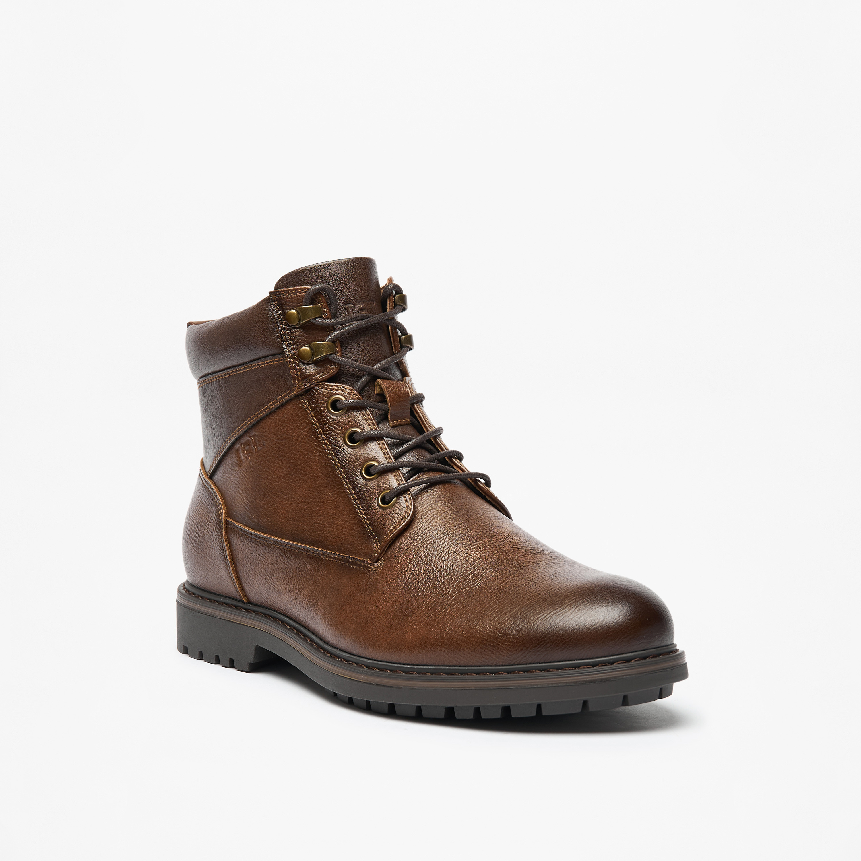 LBL By Shoexpress Textured Chukka Boots with Zip Closure-men-shoes-boots-image-1