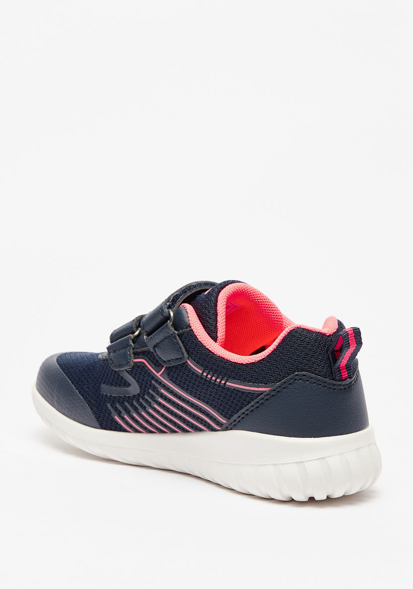 Dash Textured Walking Shoes with Hook and Loop Closure-Girl%27s Sports Shoes-image-1