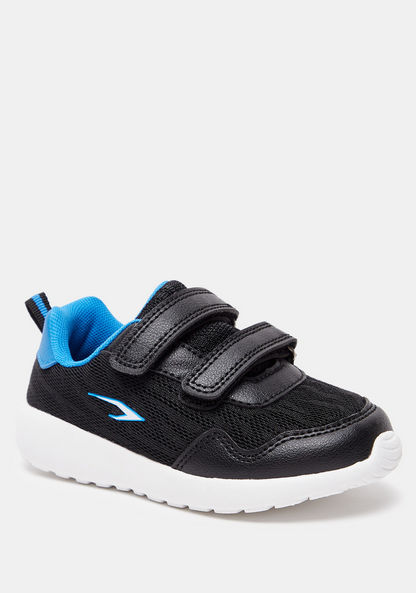 Dash Textured Sneakers with Hook and Loop Closure-Boy%27s Sneakers-image-1
