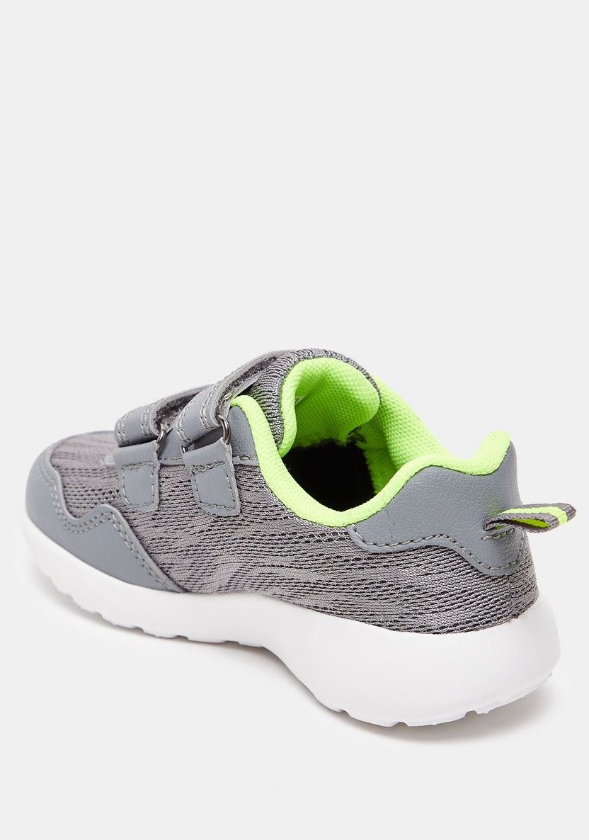 Dash Textured Sneakers with Hook and Loop Closure-Boy%27s School Shoes-image-2