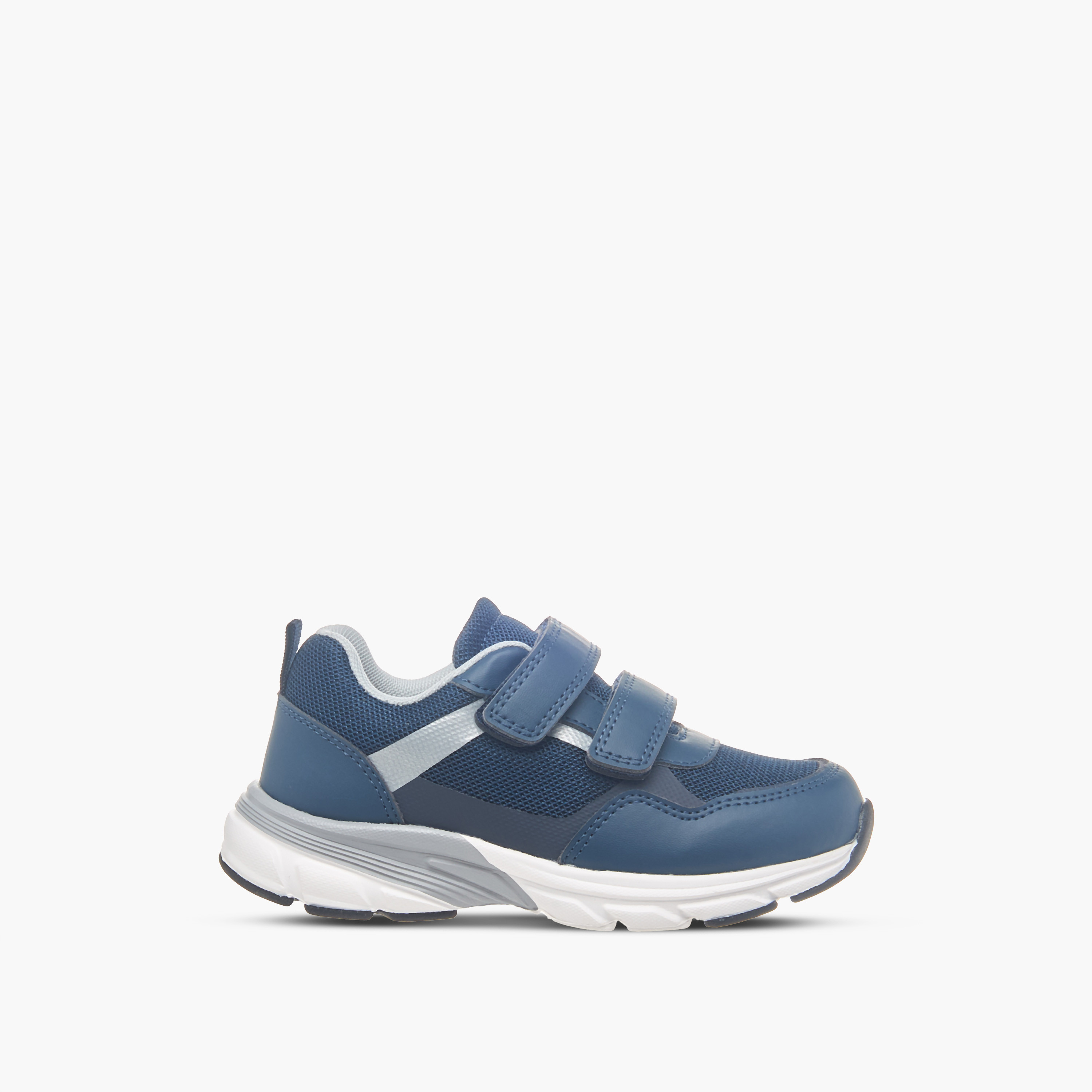 Juniors Colourblock Ankle Sneakers with Hook and Loop Closure-boys-shoes-sneakers-image-3