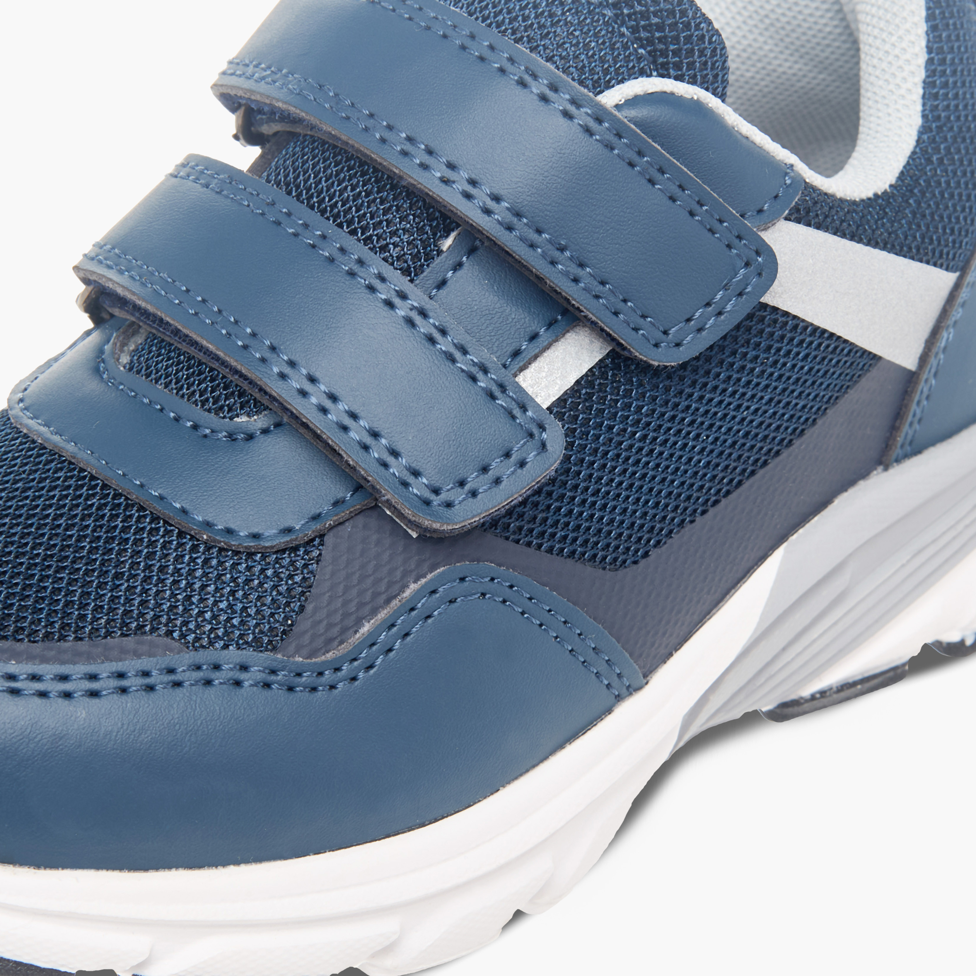 Juniors Colourblock Ankle Sneakers with Hook and Loop Closure-boys-shoes-sneakers-image-5