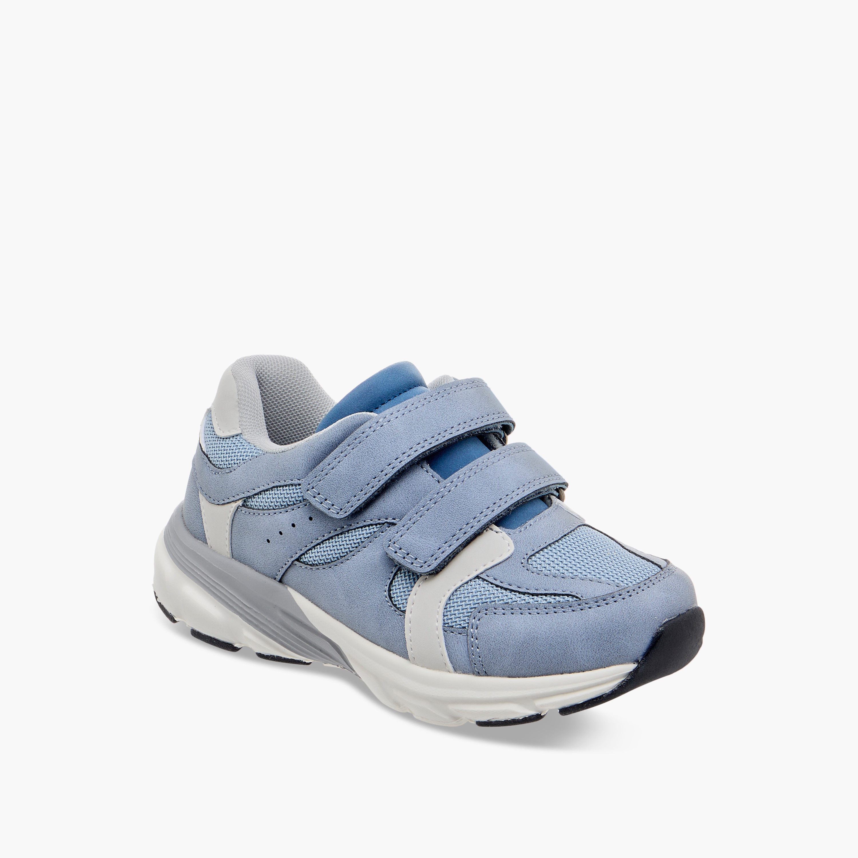 Juniors Panelled Sneakers with Hook and Loop Closure-boys-shoes-sneakers-image-2