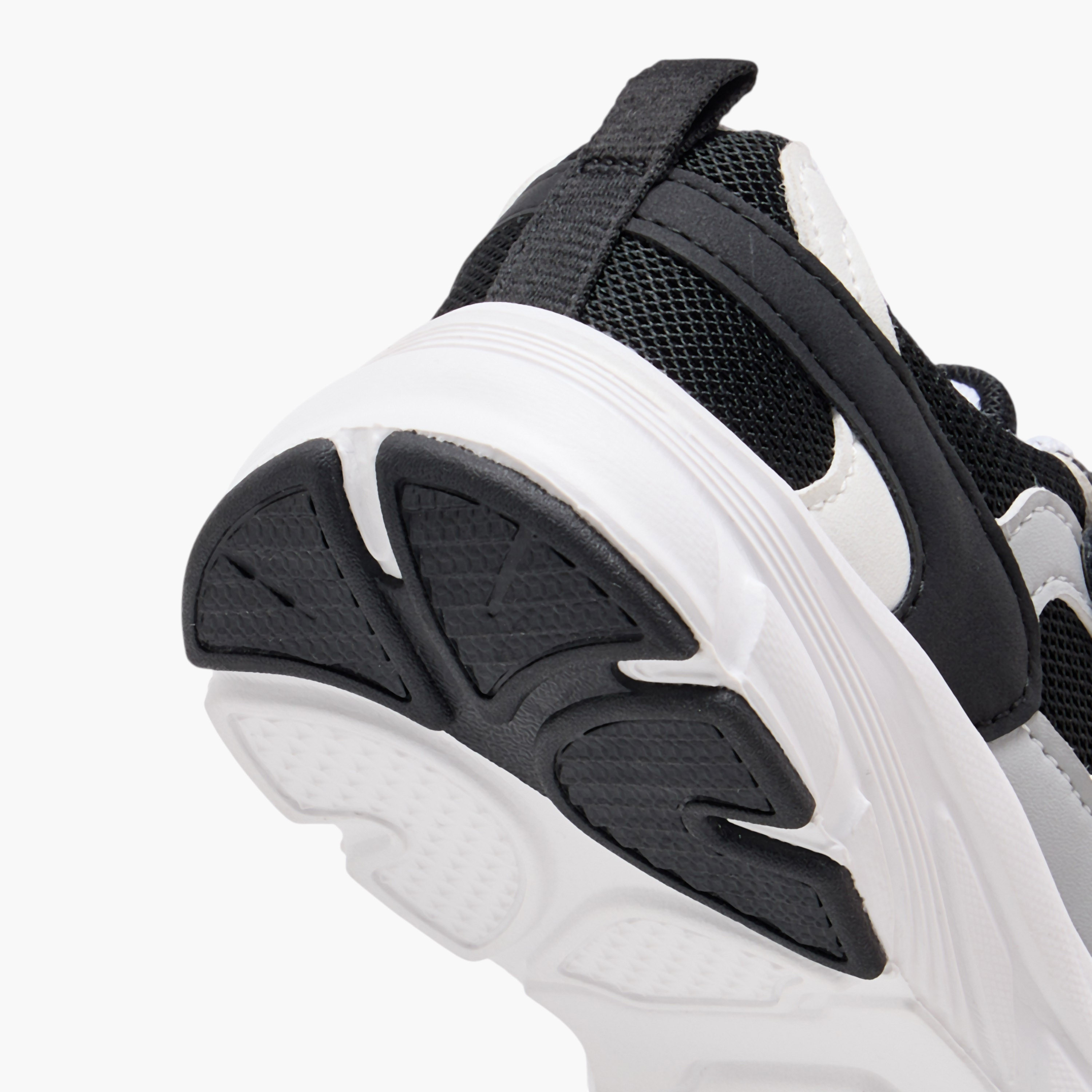 Juniors Panelled Sneakers with Hook and Loop Closure-boys-shoes-sneakers-image-5