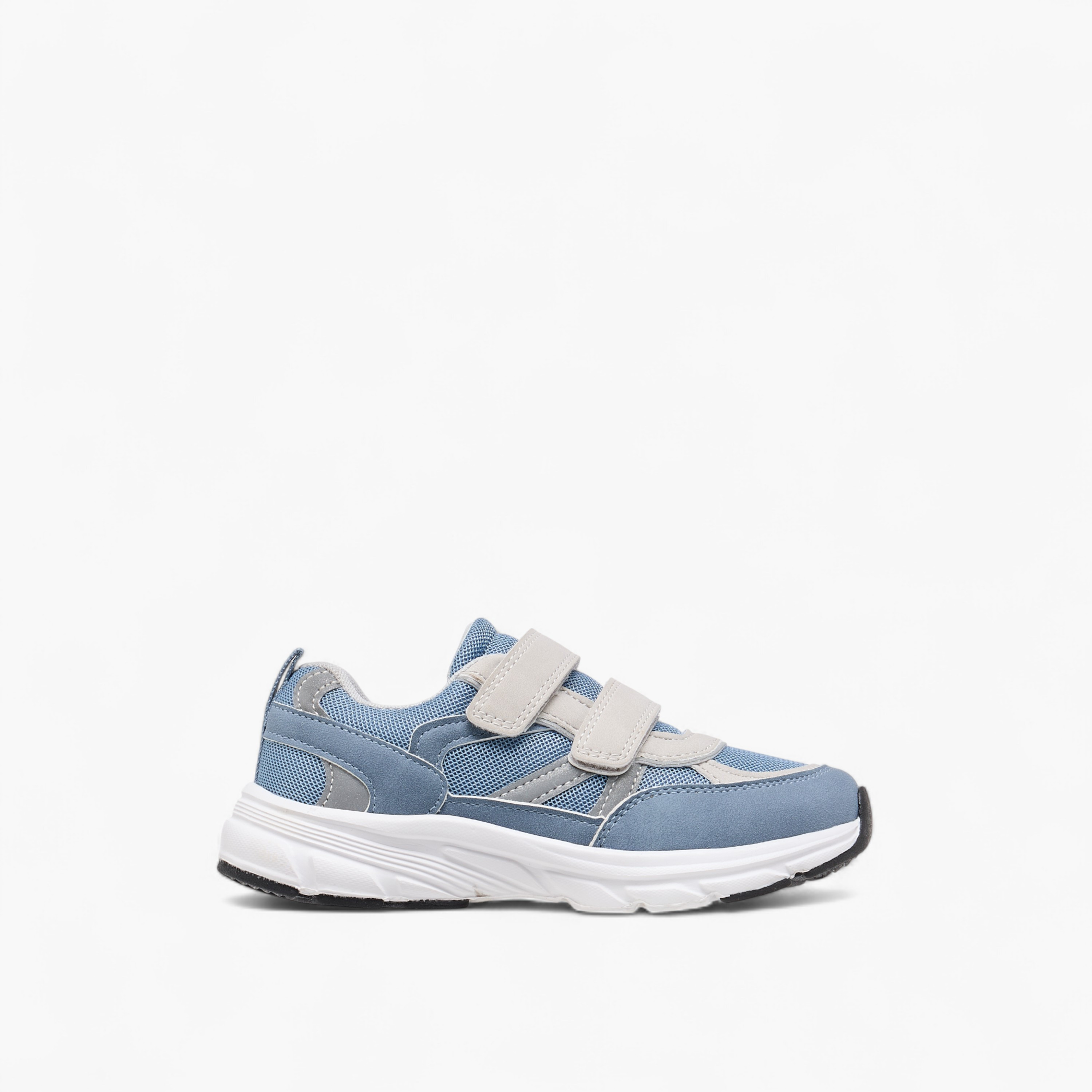 Juniors Panelled Sneakers with Hook and Loop Closure-boys-shoes-sneakers-image-3
