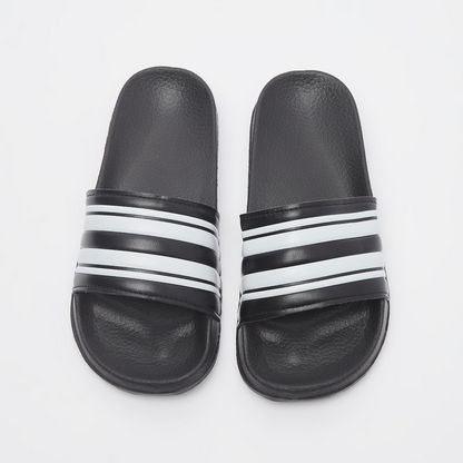 Panelled Open Toe Slide Slippers