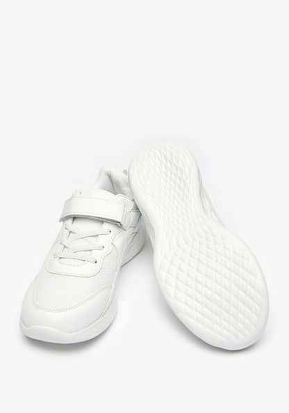 Dash Textured Sneakers with Hook and Loop Closure-Boy%27s Sports Shoes-image-1