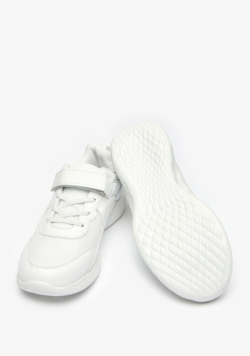 Dash Textured Sneakers with Hook and Loop Closure-Boy%27s Sneakers-image-1
