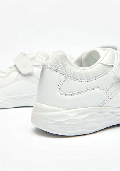 Dash Textured Sneakers with Hook and Loop Closure-Boy%27s Sports Shoes-image-2
