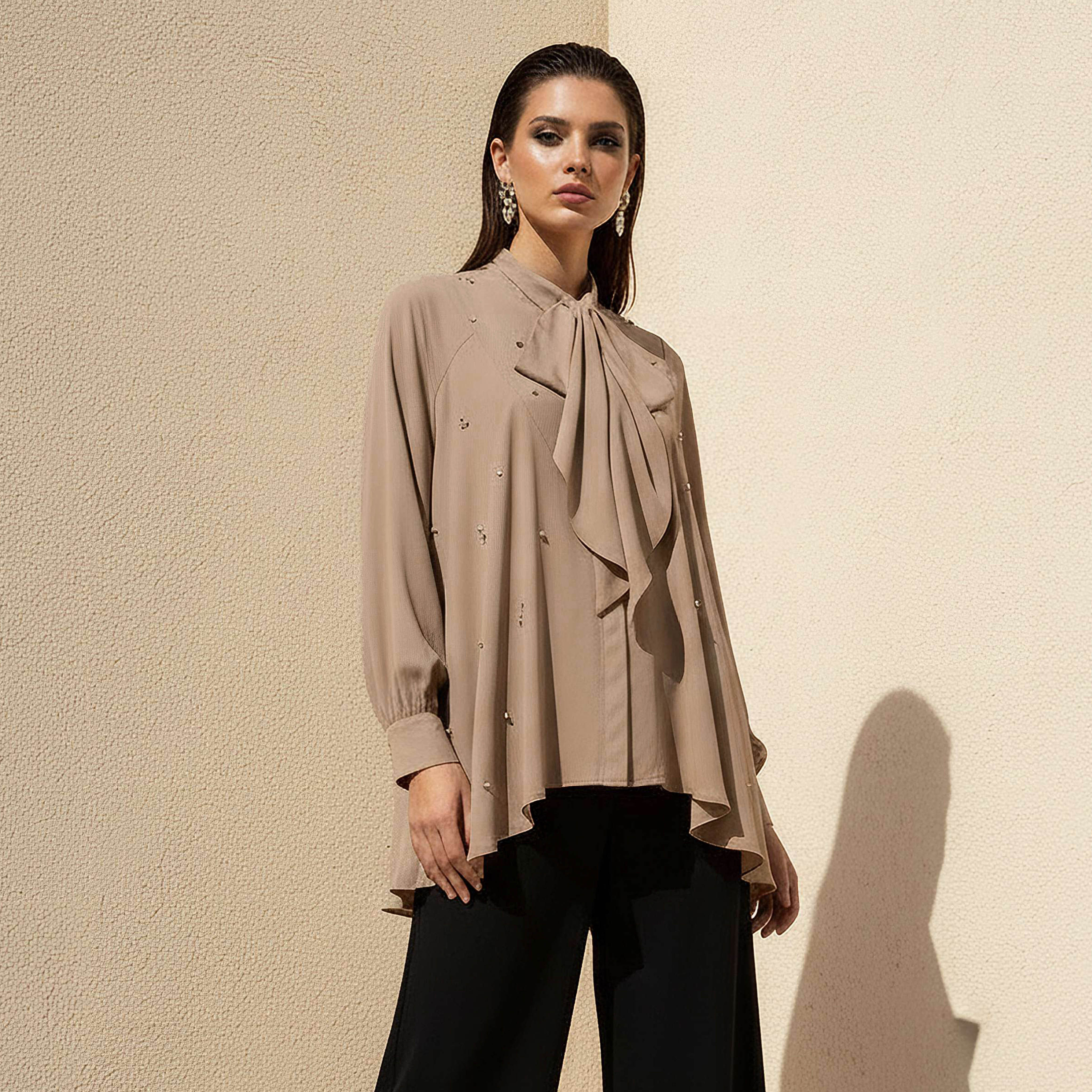 Iconic Relaxed Fit Top with Rhinestone Embellishments-women-clothing-shirtsandblouses-blouses-image-1