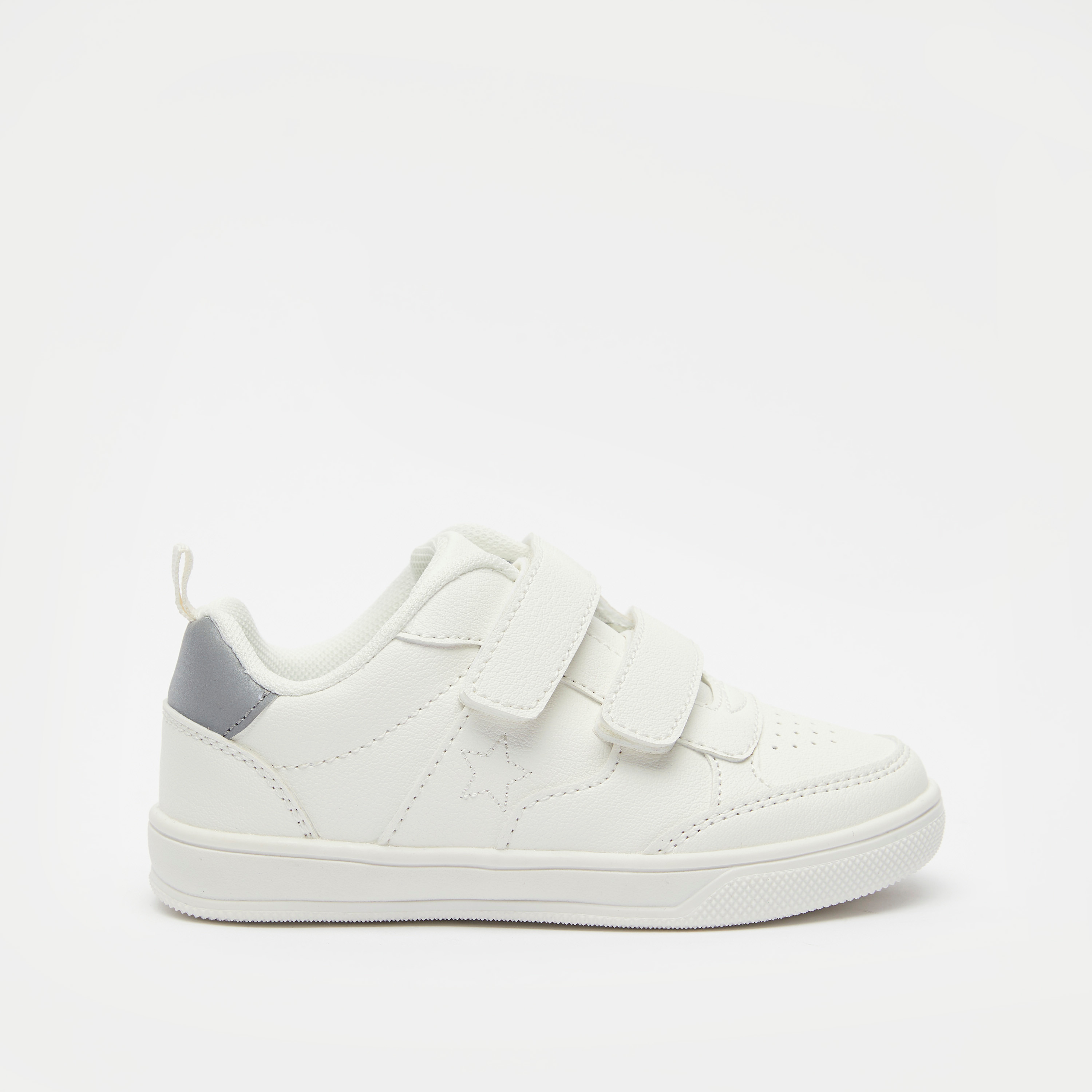 حذاء سنيكرز سادة بشريط إغلاق لاصق للأولاد من جونيورز-girls-shoes-sneakers-image-1