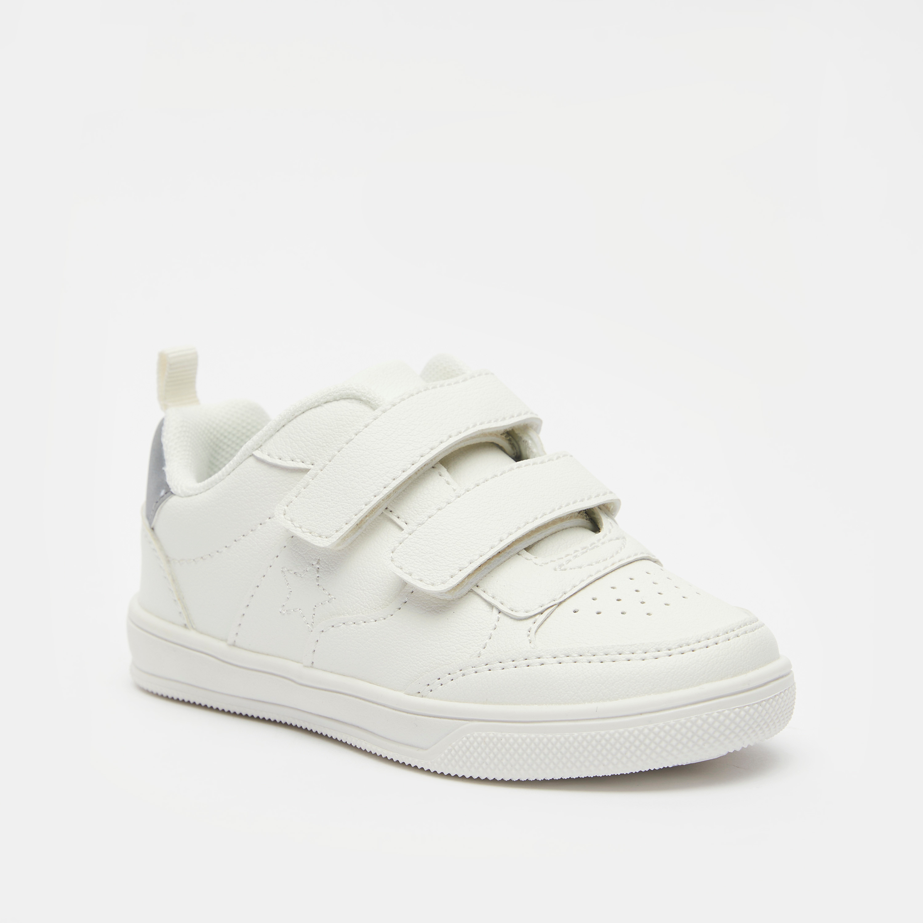 حذاء سنيكرز سادة بشريط إغلاق لاصق للأولاد من جونيورز-girls-shoes-sneakers-image-2