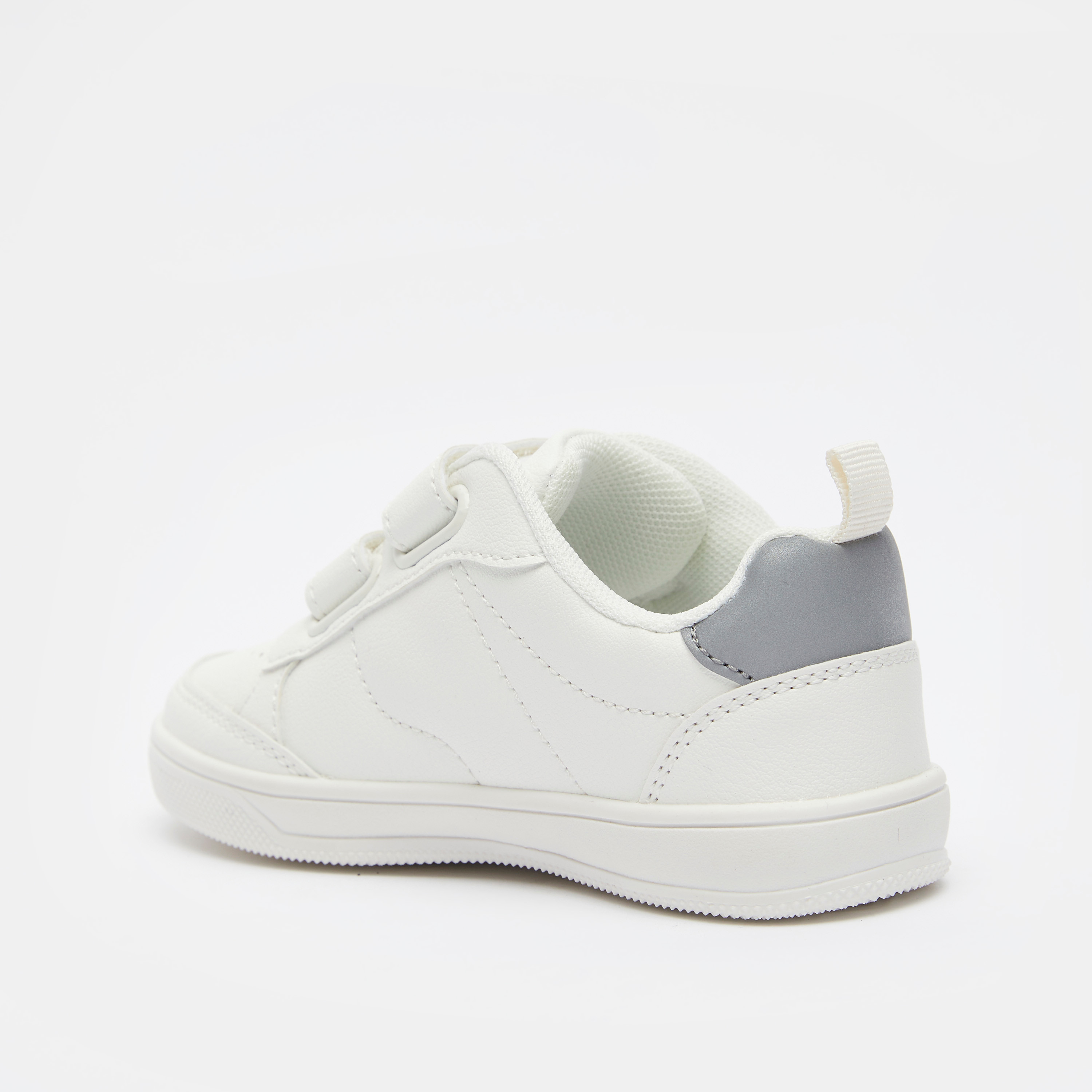 حذاء سنيكرز سادة بشريط إغلاق لاصق للأولاد من جونيورز-girls-shoes-sneakers-image-3