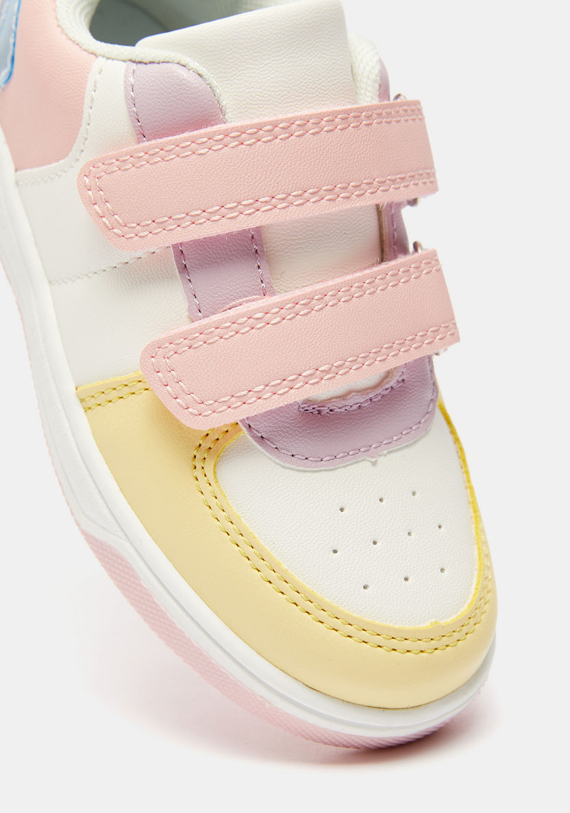 Juniors Perforated Sneakers with Hook and Loop Closure-Girl%27s Sneakers-image-3