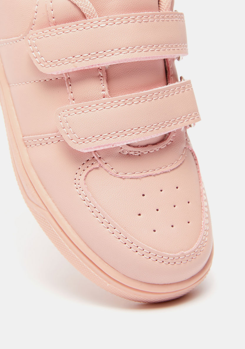 Juniors Perforated Sneakers with Hook and Loop Closure-Girl%27s Sneakers-image-3