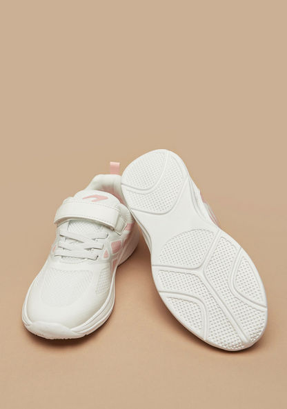Dash Textured Walking Shoes with Hook and Loop Closure-Girl%27s Sports Shoes-image-1