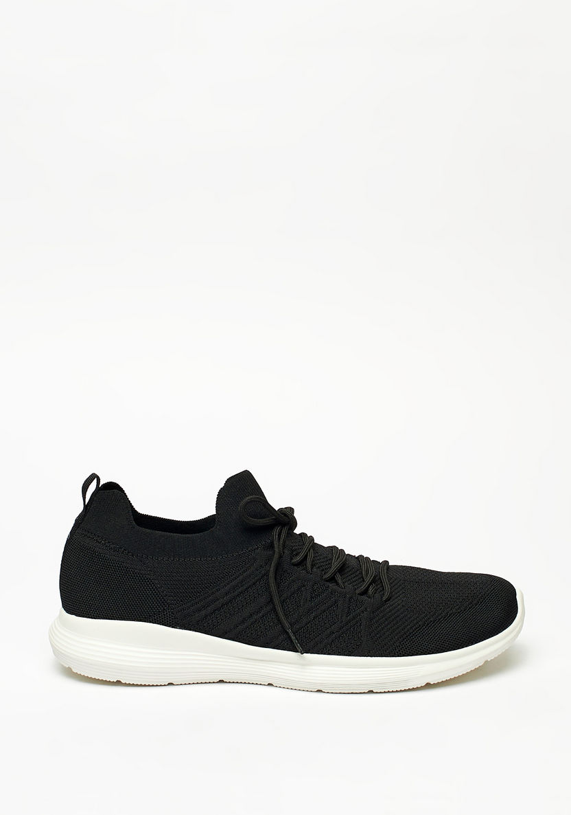#tag18. Solid Lace-Up Sneakers-Men%27s Sneakers-image-1