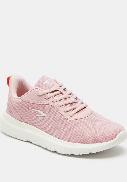 Dash Textured Walking Shoes with Lace-Up Closure